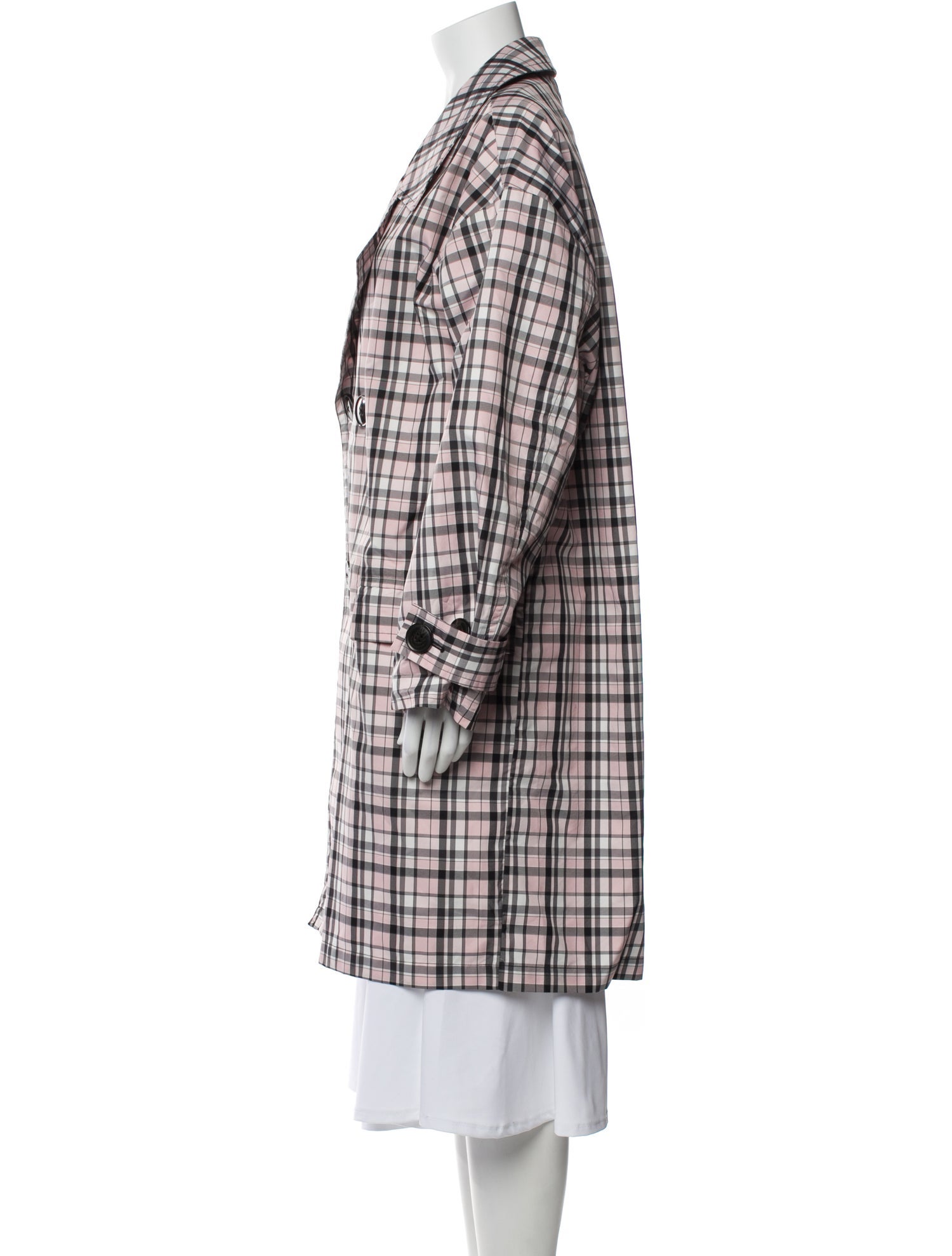 Opening Ceremony Plaid Print Trench Coat