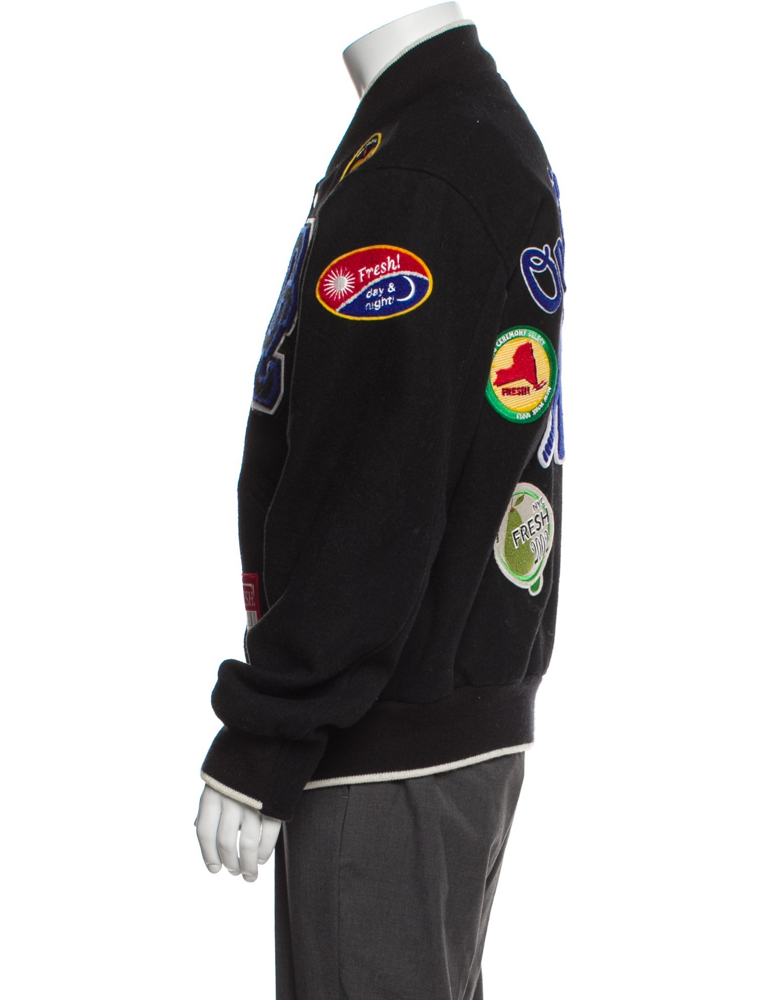 Opening Ceremony Wool Graphic Print Varsity Jacket