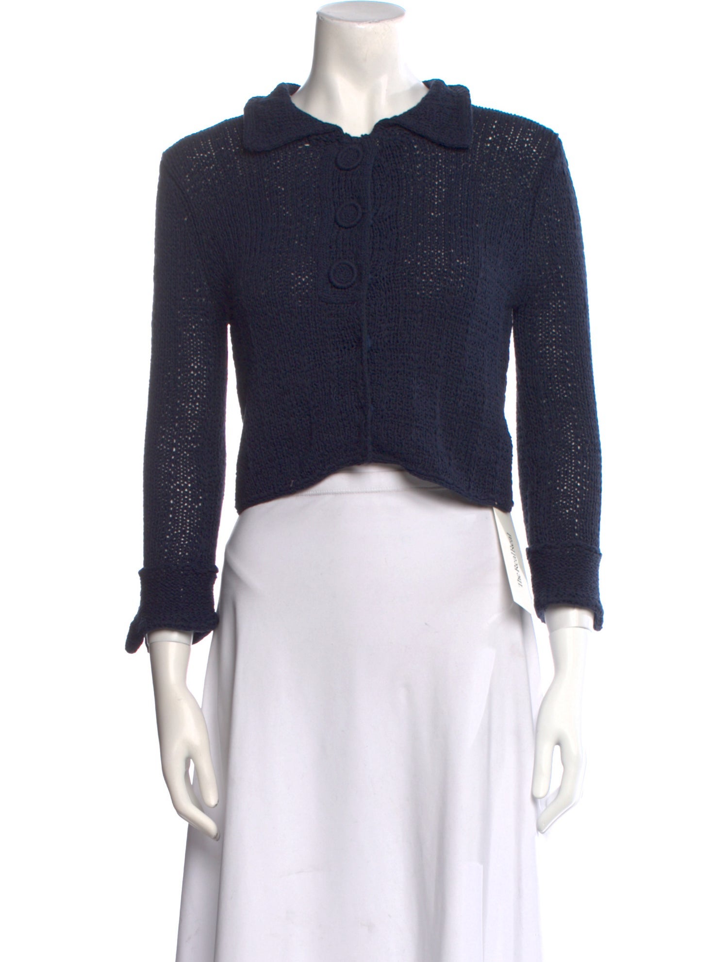 Opening Ceremony Crochet Mock Neck Crop Top