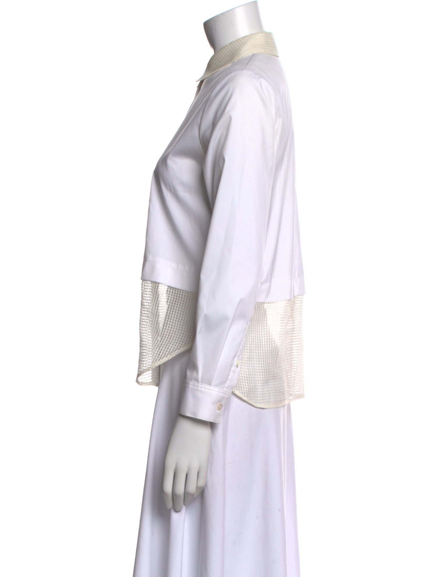 Opening Ceremony Three-Quarter Sleeve Button-Up Top