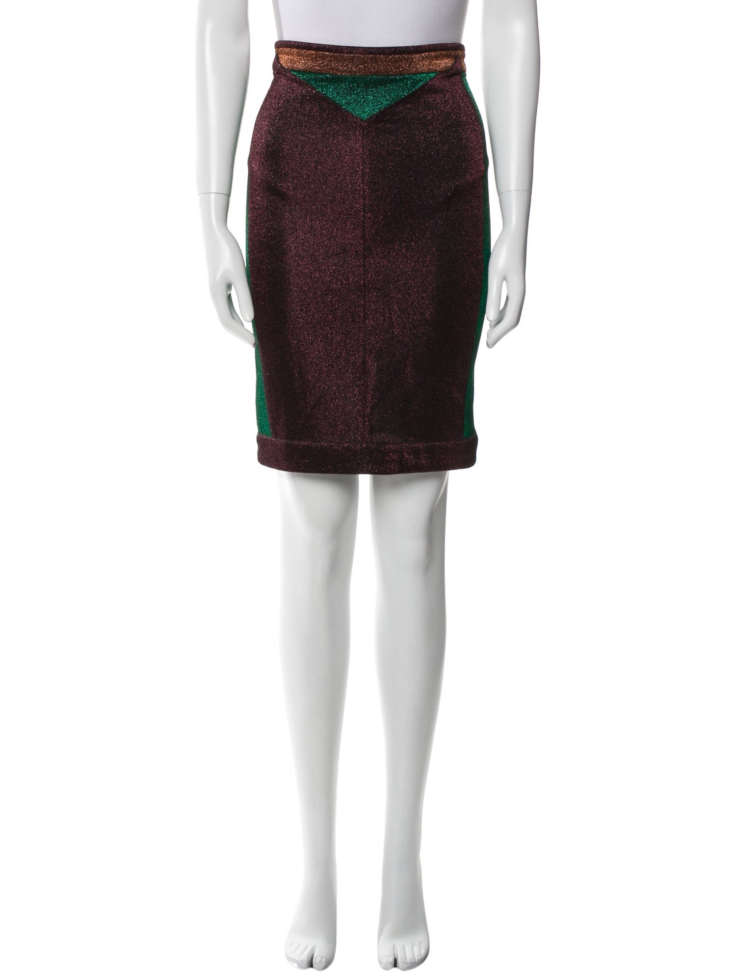 Opening Ceremony Glitter Accents Knee-Length Skirt