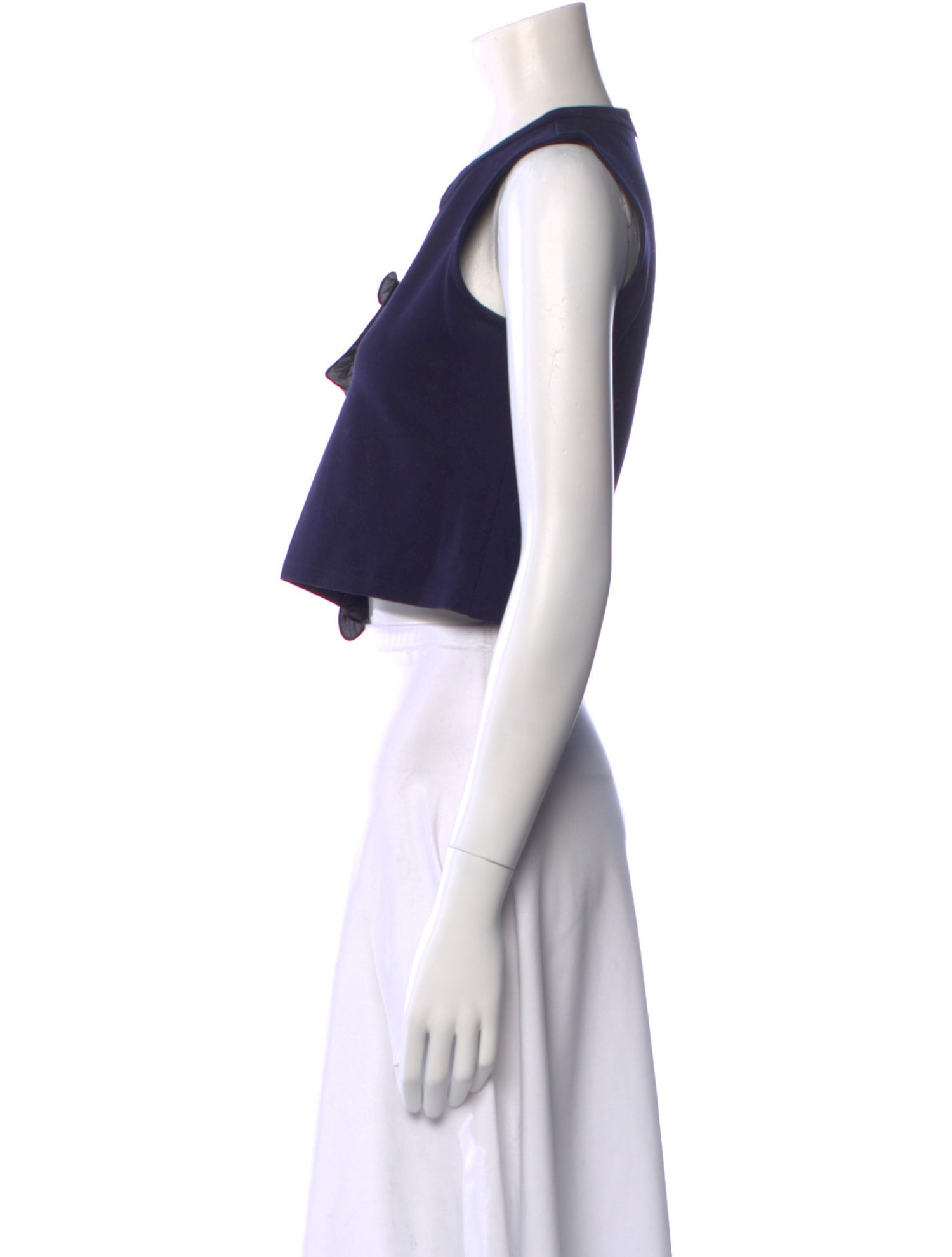 Opening Ceremony Crew Neck Sleeveless Crop Top