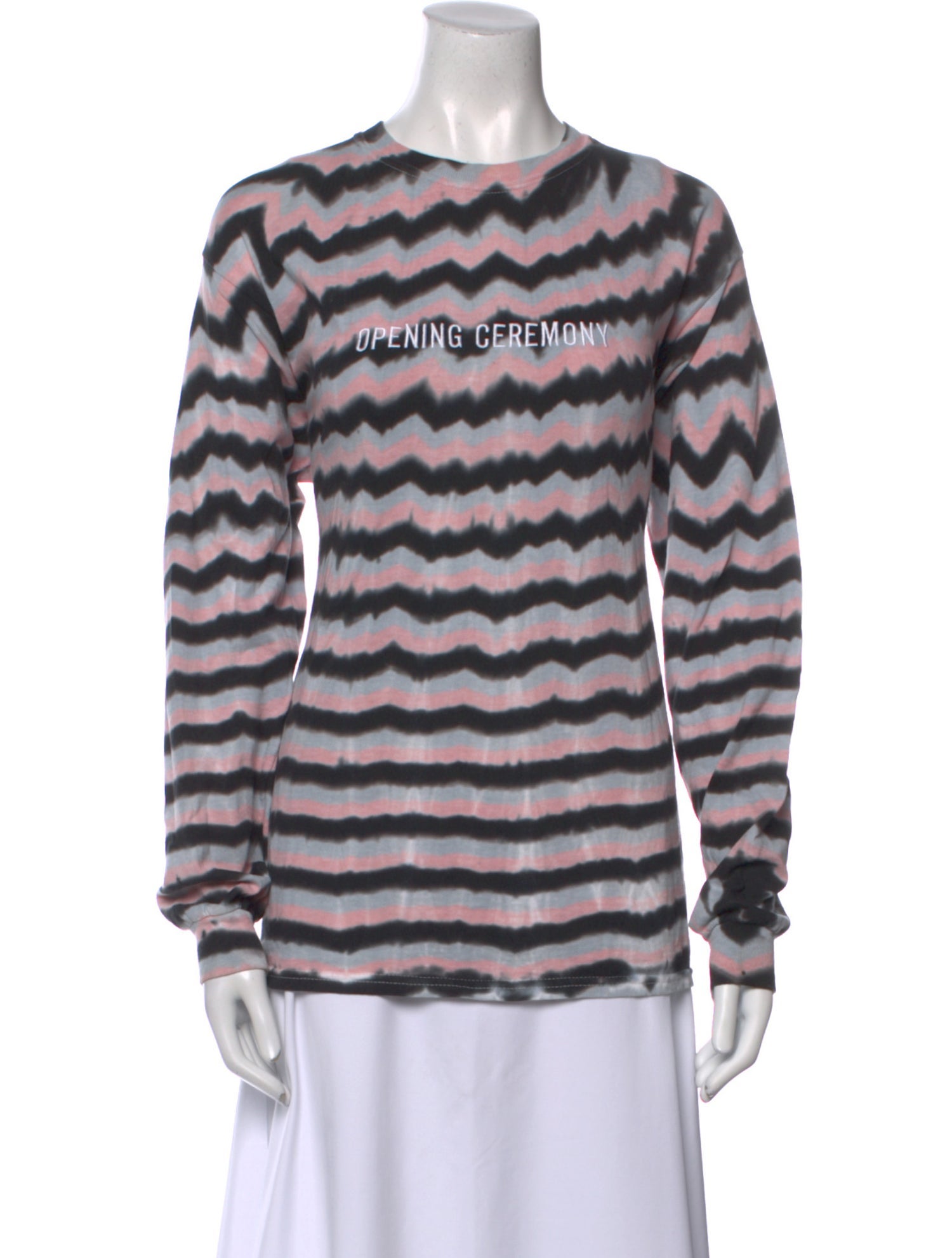 Opening Ceremony Striped Crew Neck Sweatshirt