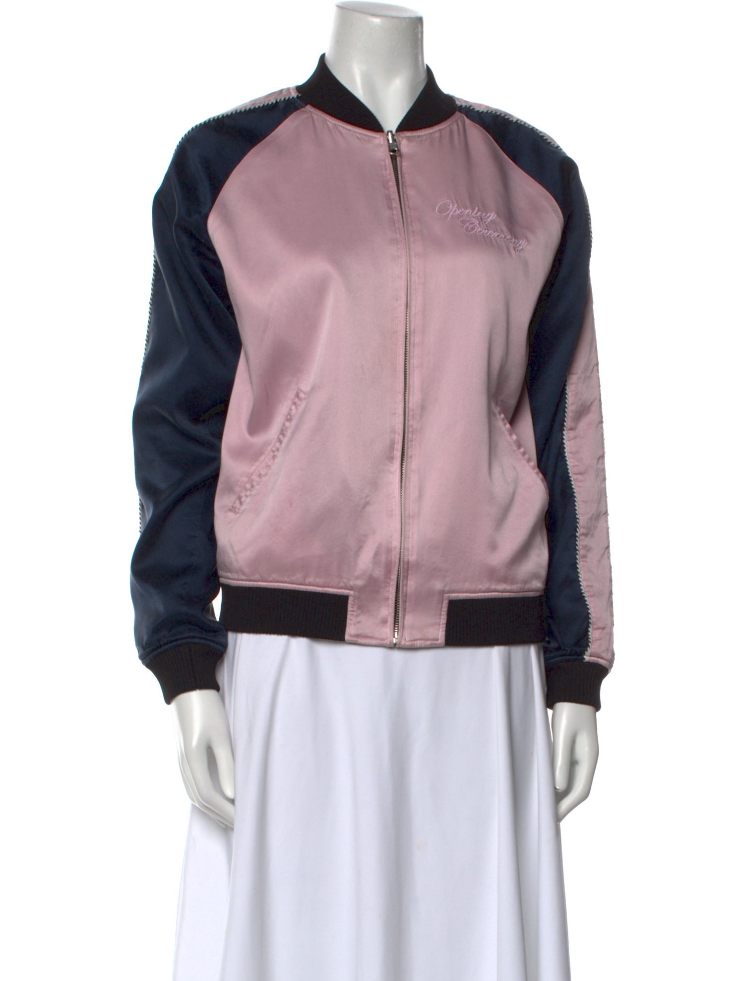 Opening Ceremony Silk Mock Neck Sweatshirt