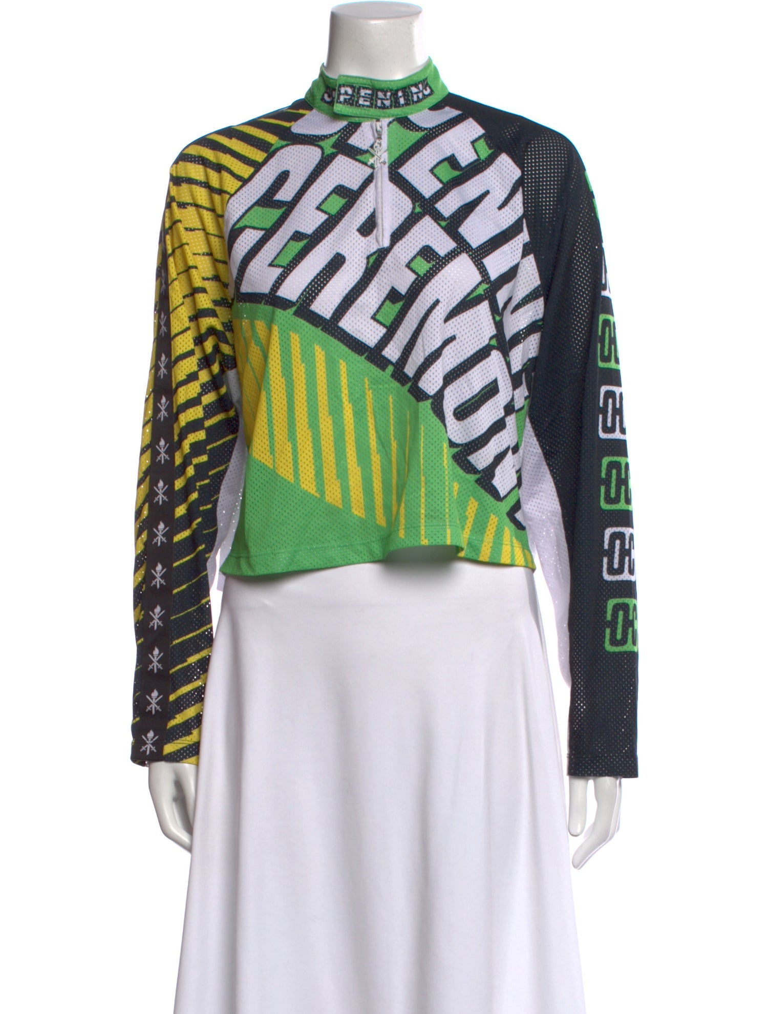 Opening Ceremony Printed Mock Neck Top