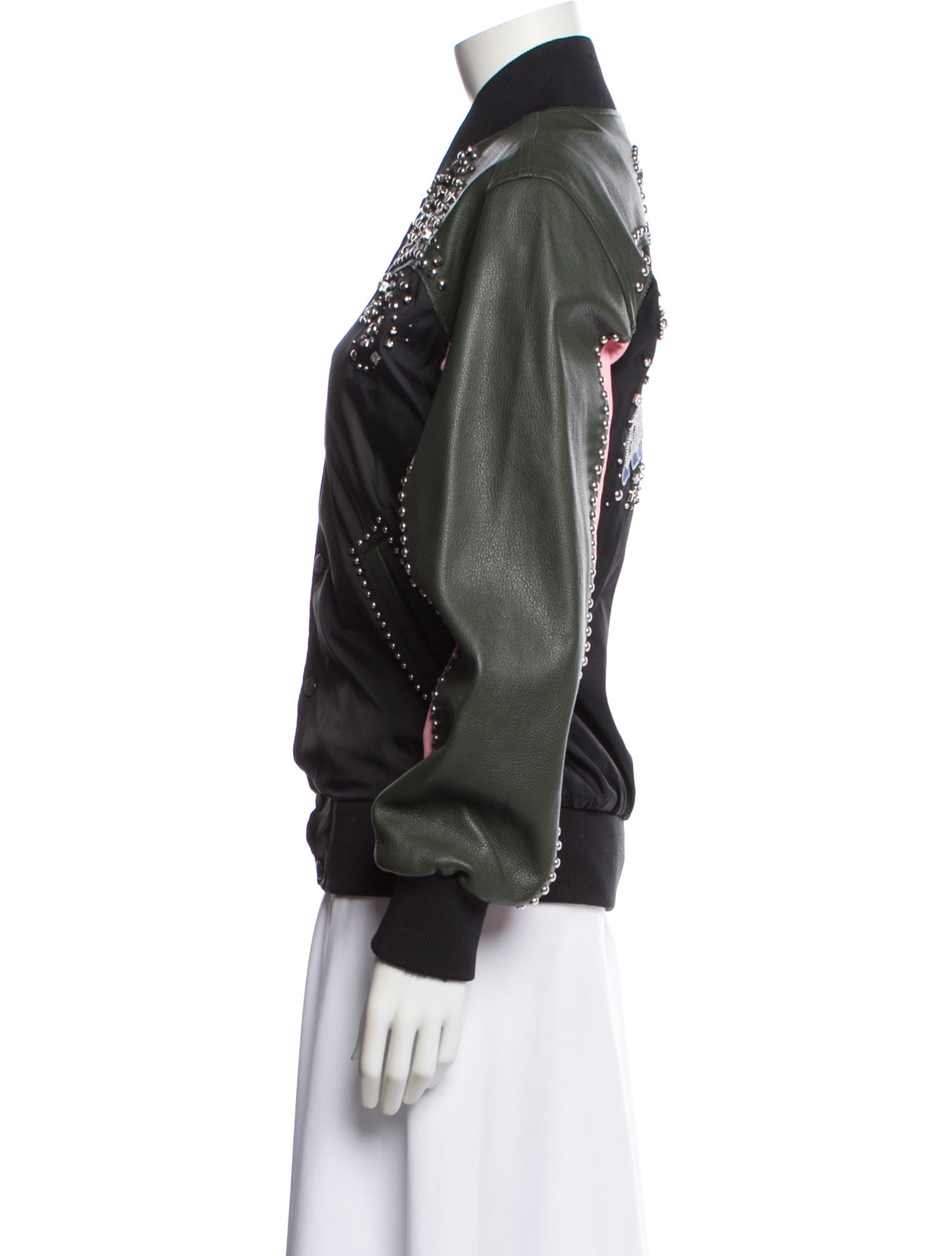 Opening Ceremony Colorblock Pattern Bomber Jacket
