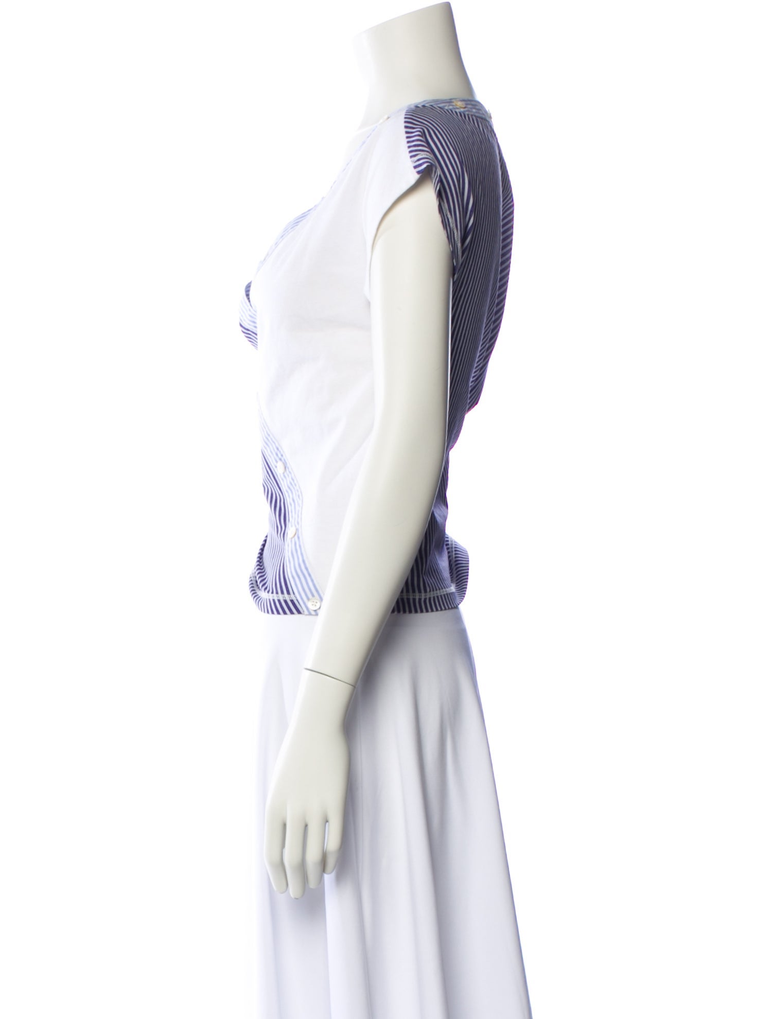 Opening Ceremony Striped One-Shoulder Crop Top