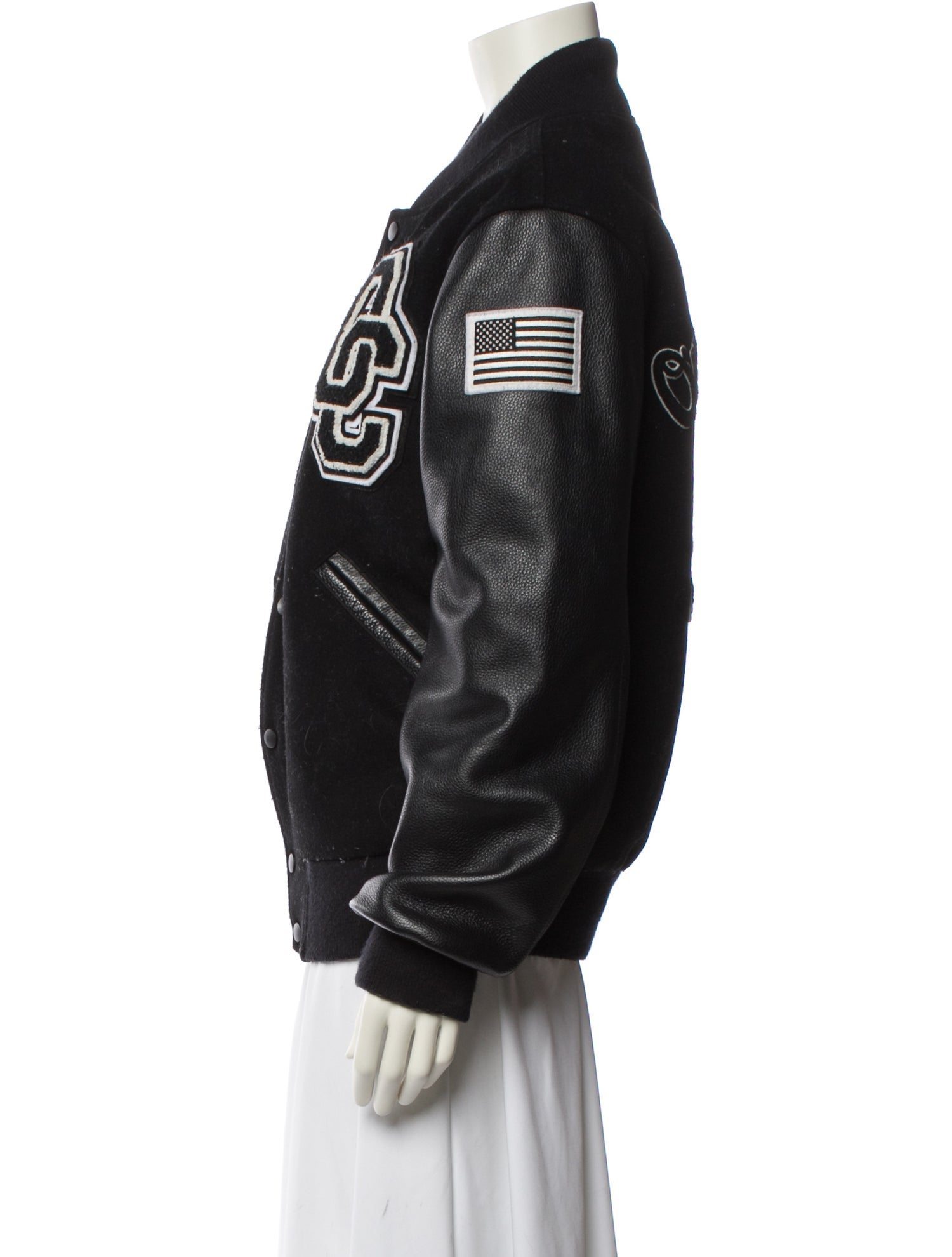 Opening Ceremony Wool Graphic Print Bomber Jacket