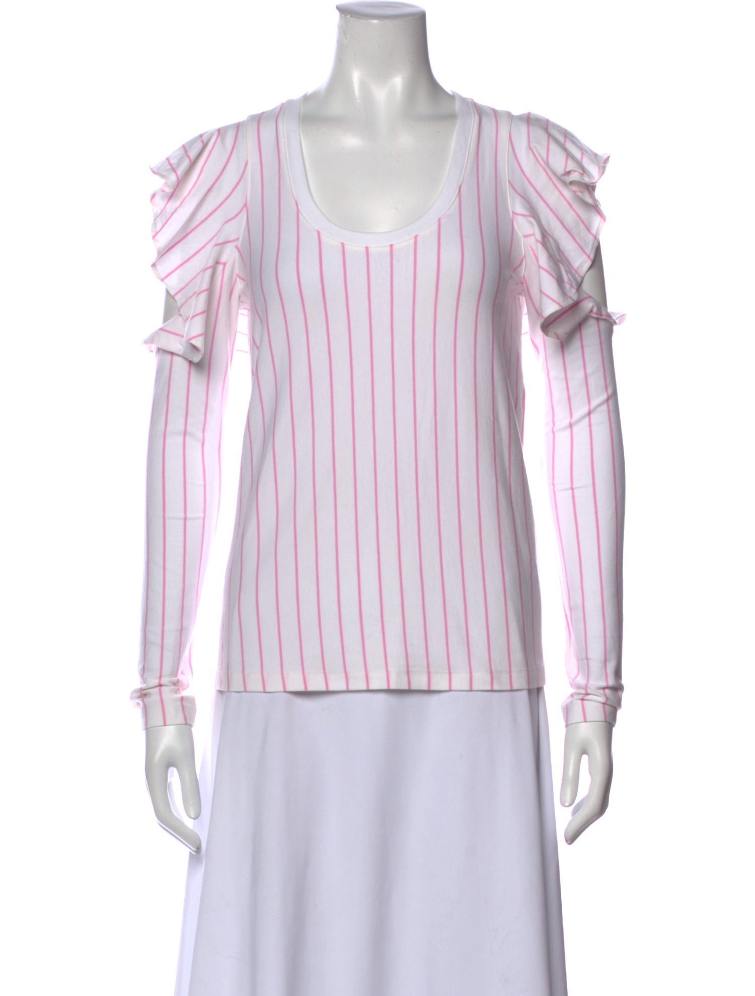 Opening Ceremony Striped Scoop Neck Top