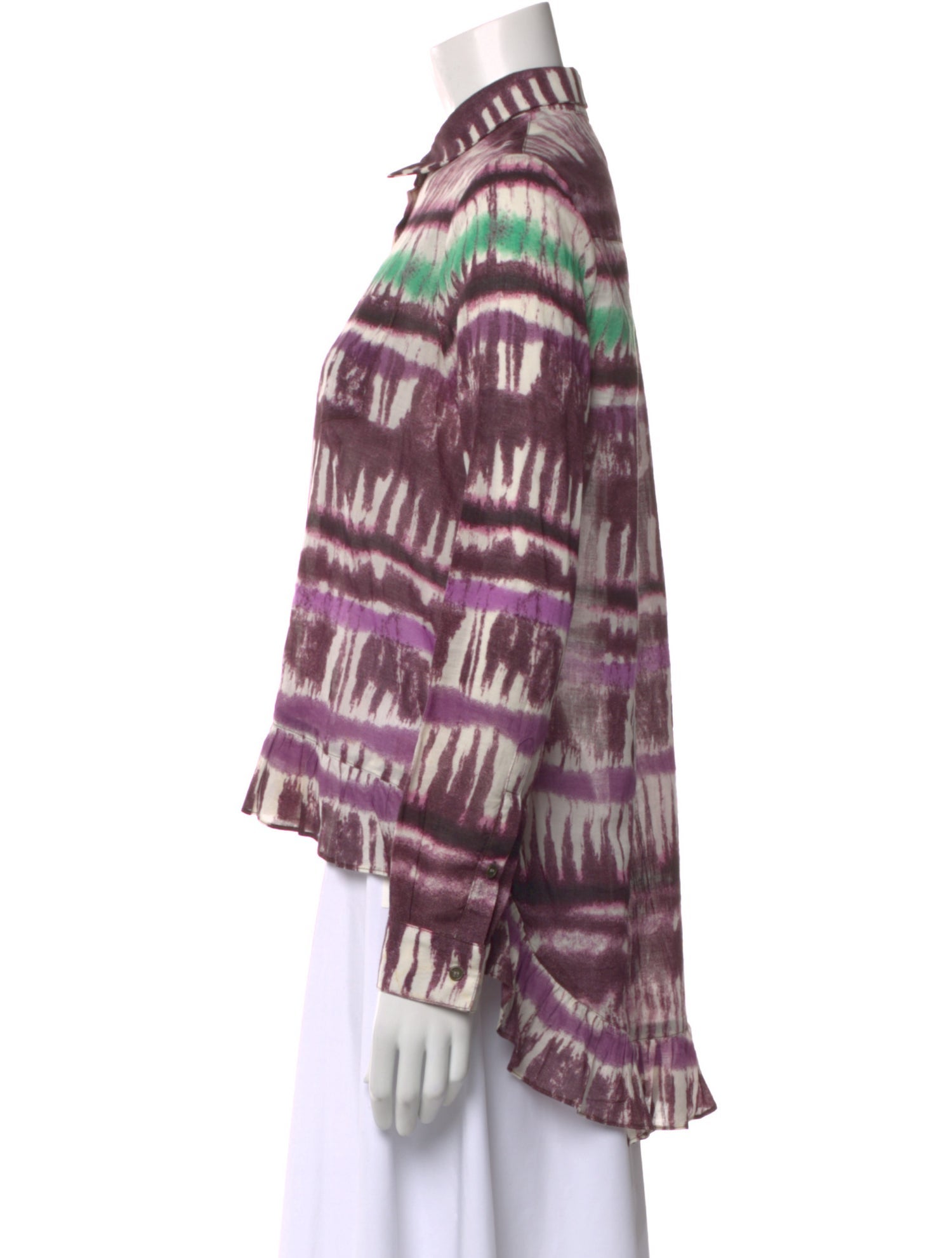 Opening Ceremony Tie-Dye Print Long Sleeve Blouse