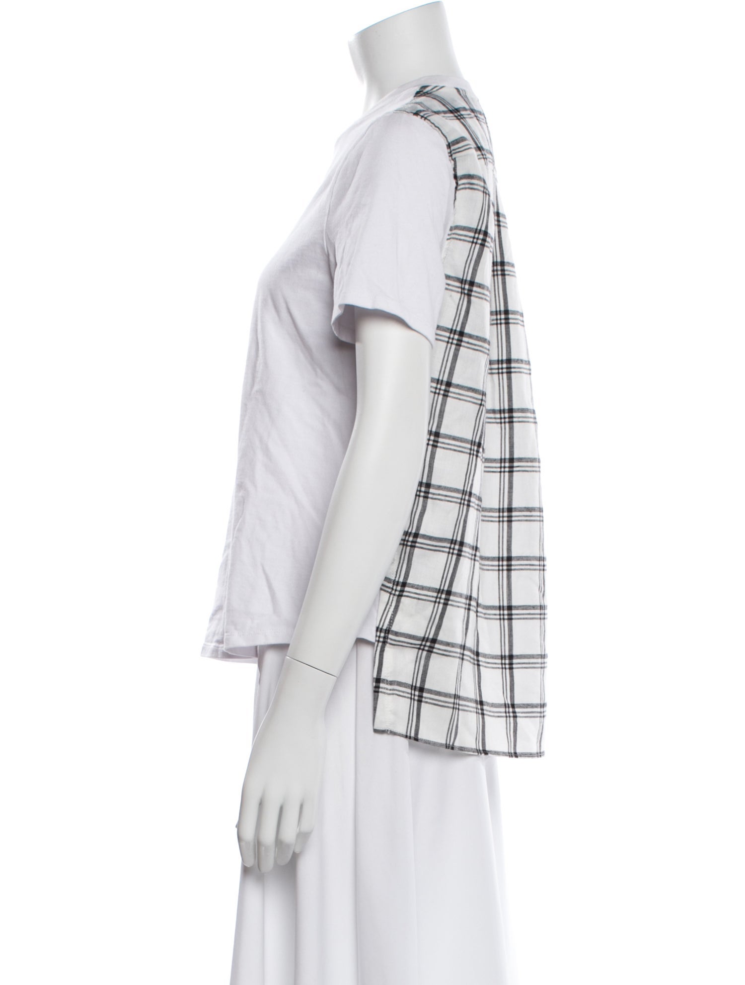 Opening Ceremony Plaid Print Crew Neck T-Shirt