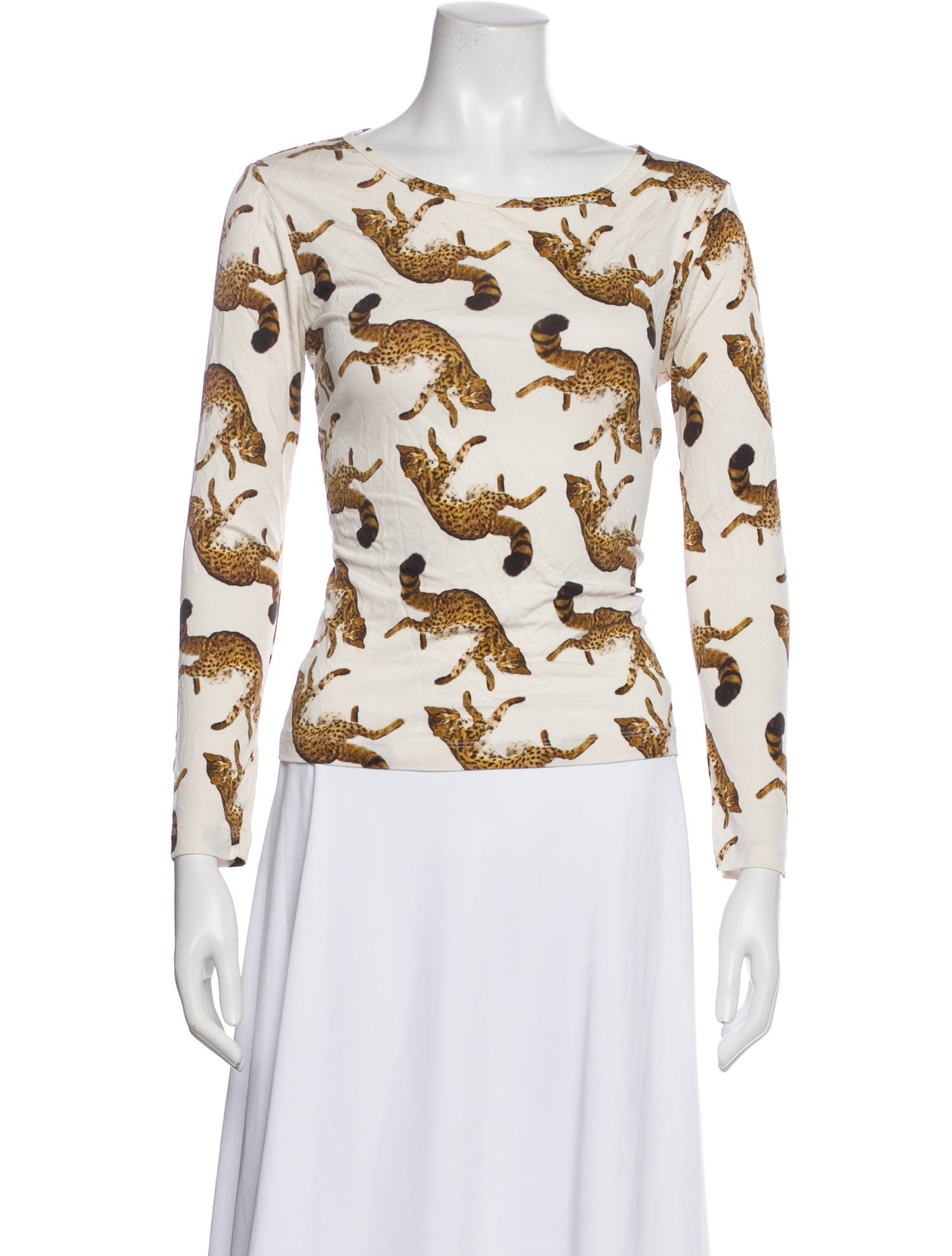 Opening Ceremony Silk Animal Print Top