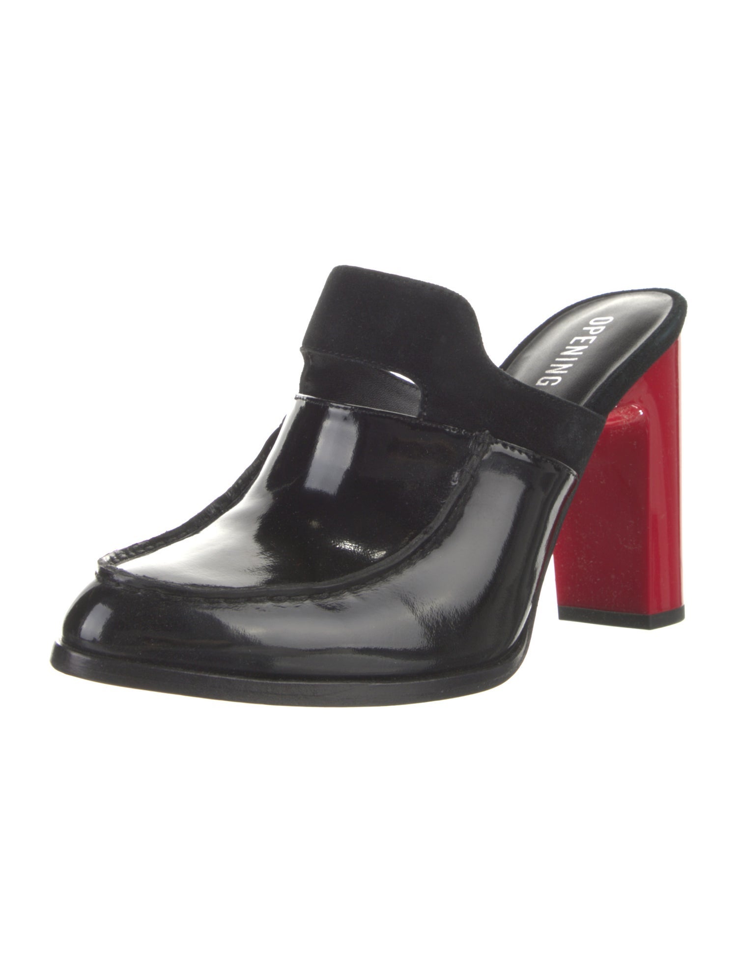 Opening Ceremony Patent Leather Cutout Accent Mules