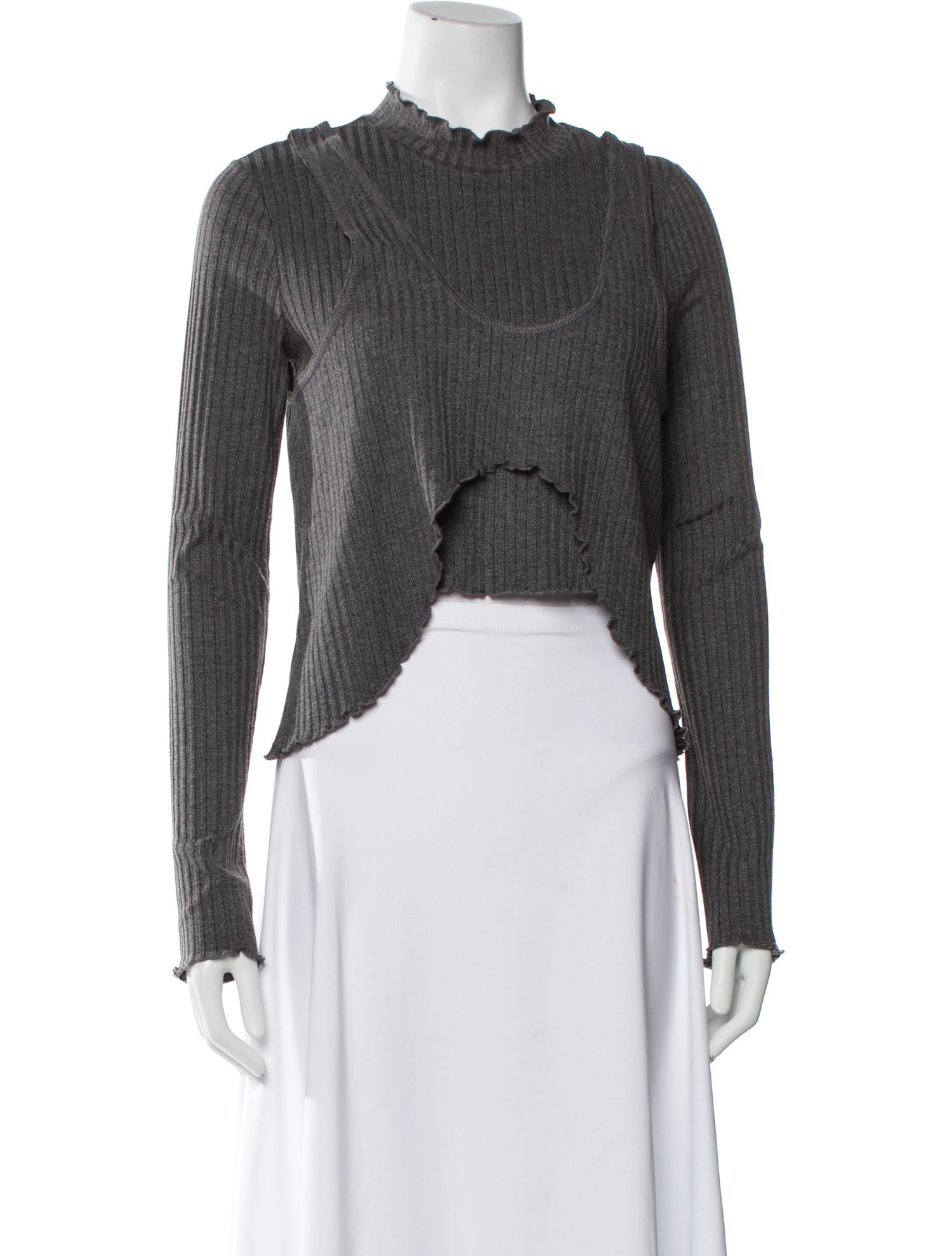 Opening Ceremony Mock Neck Long Sleeve Top