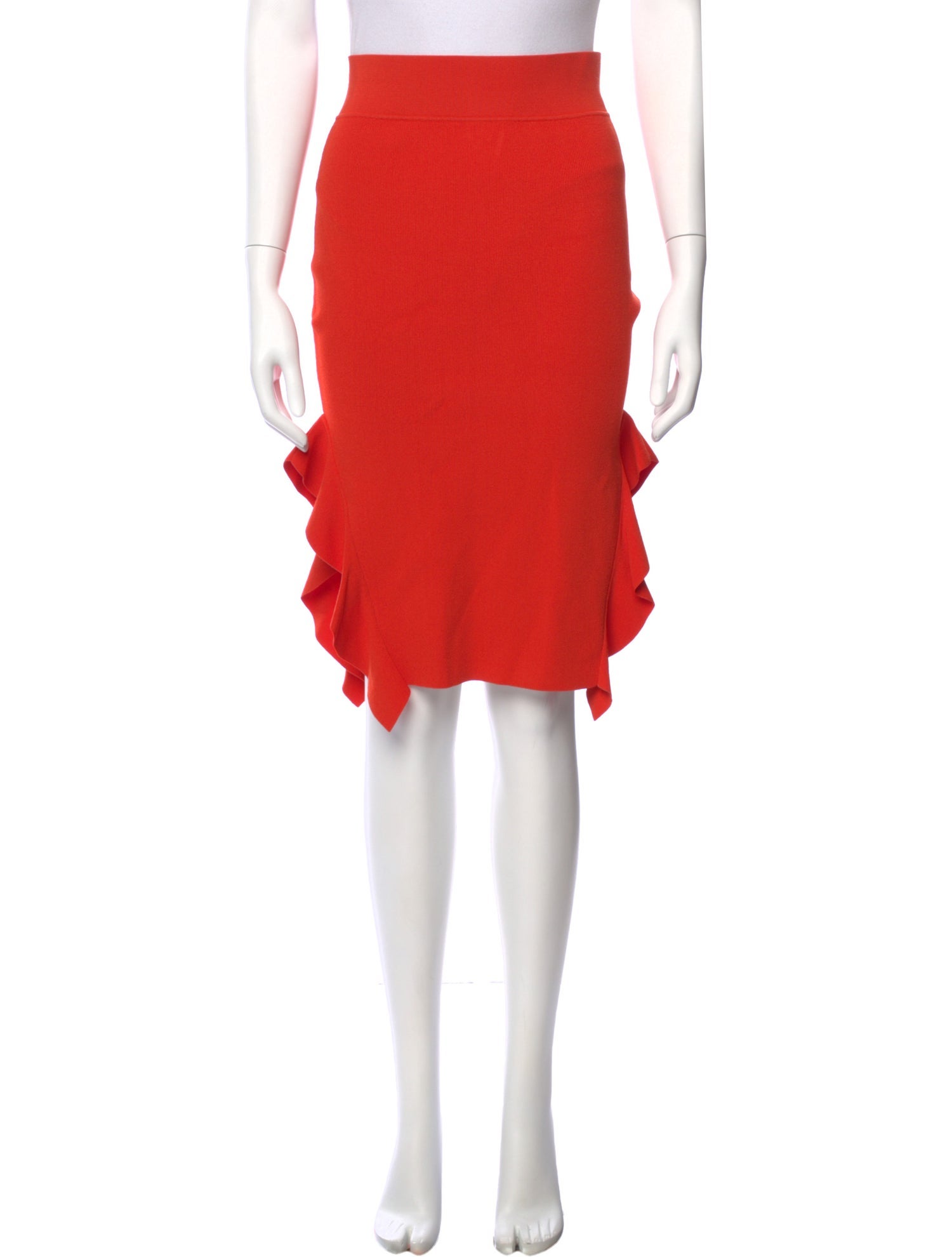 Opening Ceremony Ruffle Embellishment Knee-Length Skirt