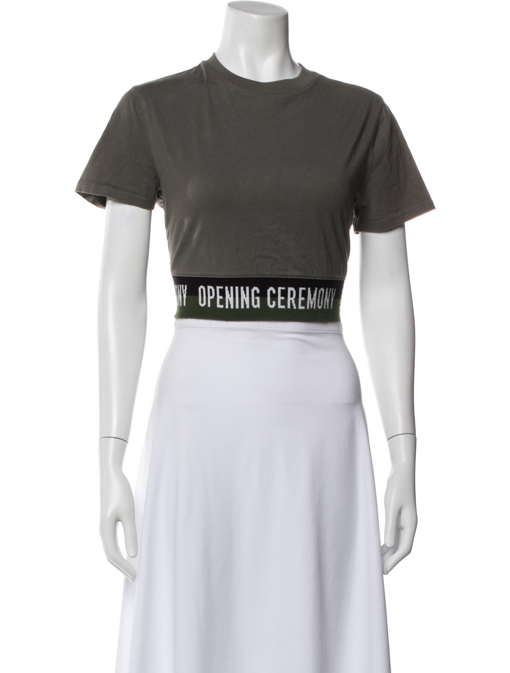 Opening Ceremony Graphic Print Crew Neck Crop Top