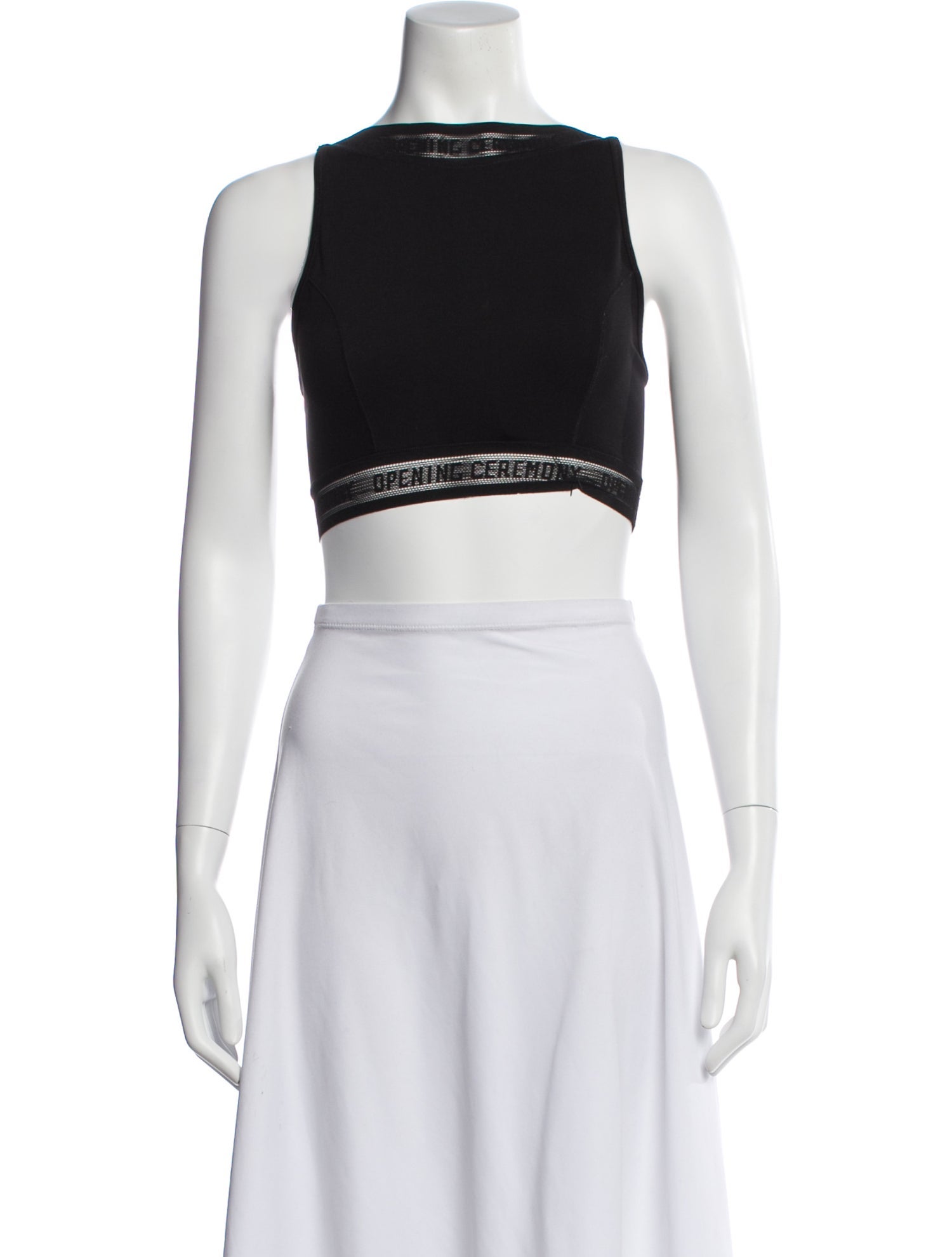 Opening Ceremony Crew Neck Sleeveless Crop Top