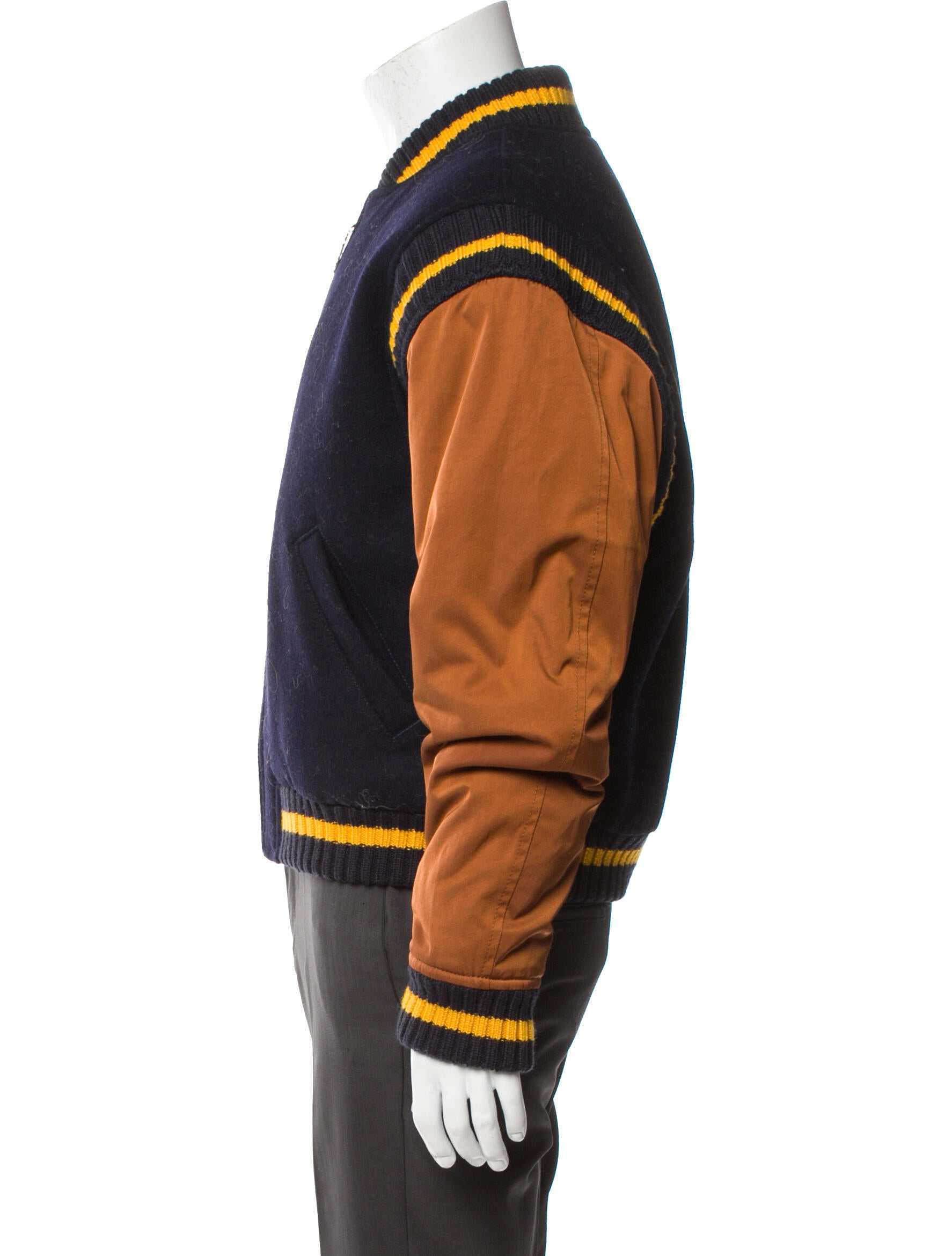 Opening Ceremony Wool Striped Varsity Jacket