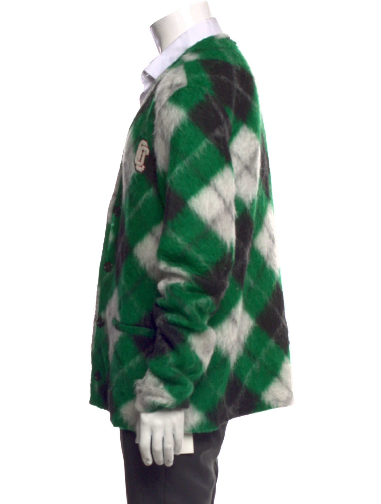 Opening Ceremony Plaid Print Open Front Cardigan