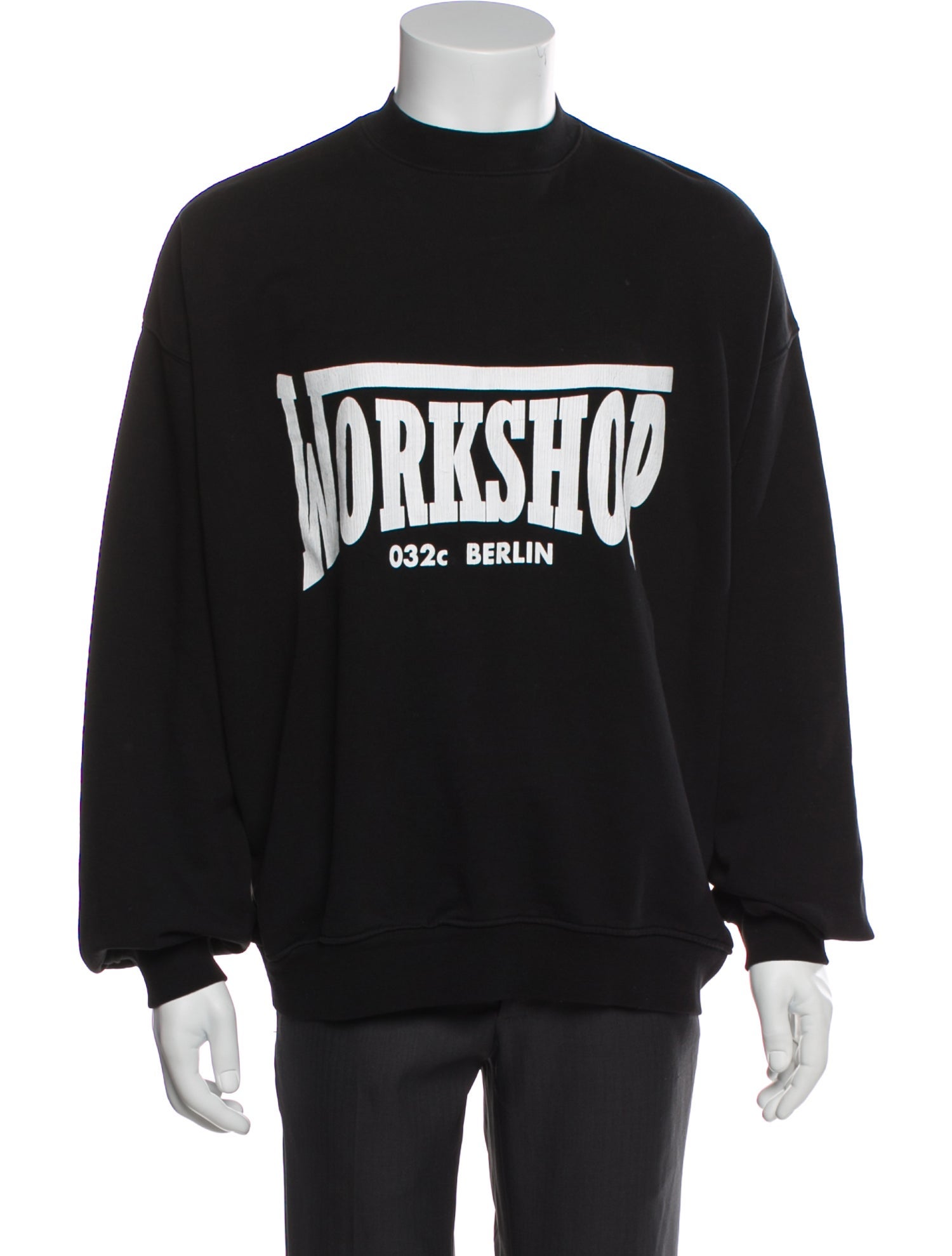 032c Graphic Print Mock Neck Pullover