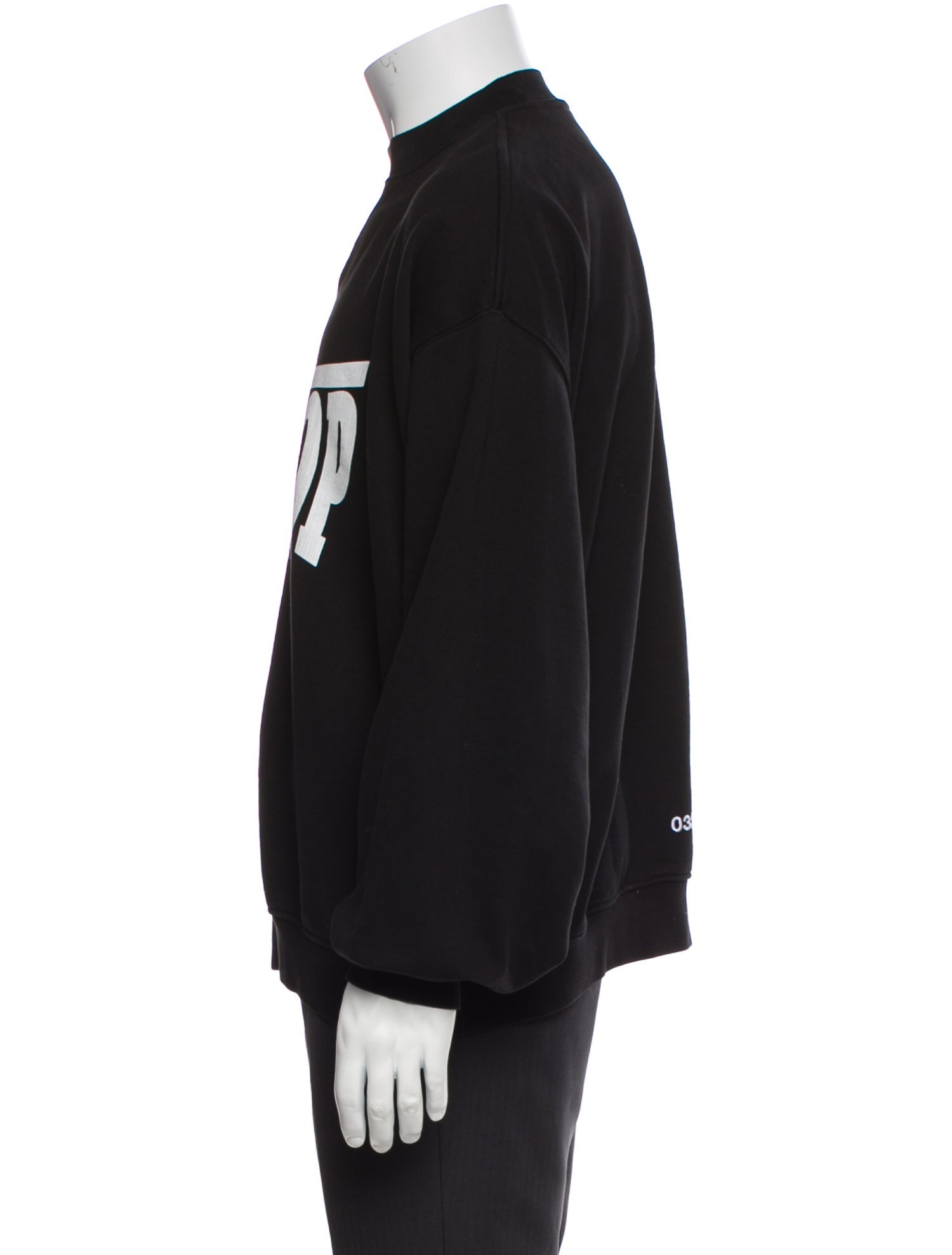 032c Graphic Print Mock Neck Pullover