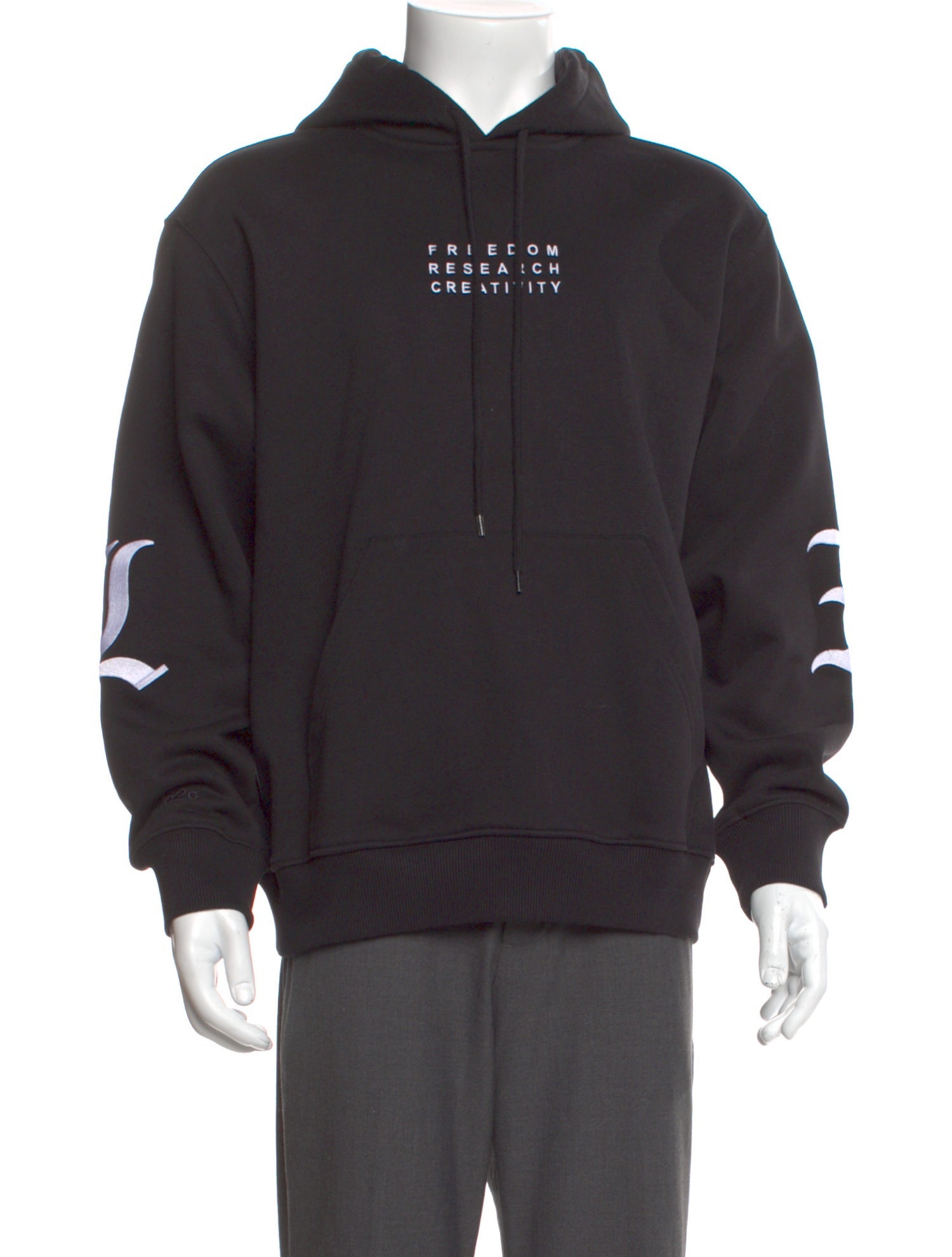 032c Graphic Print Crew Neck Hoodie