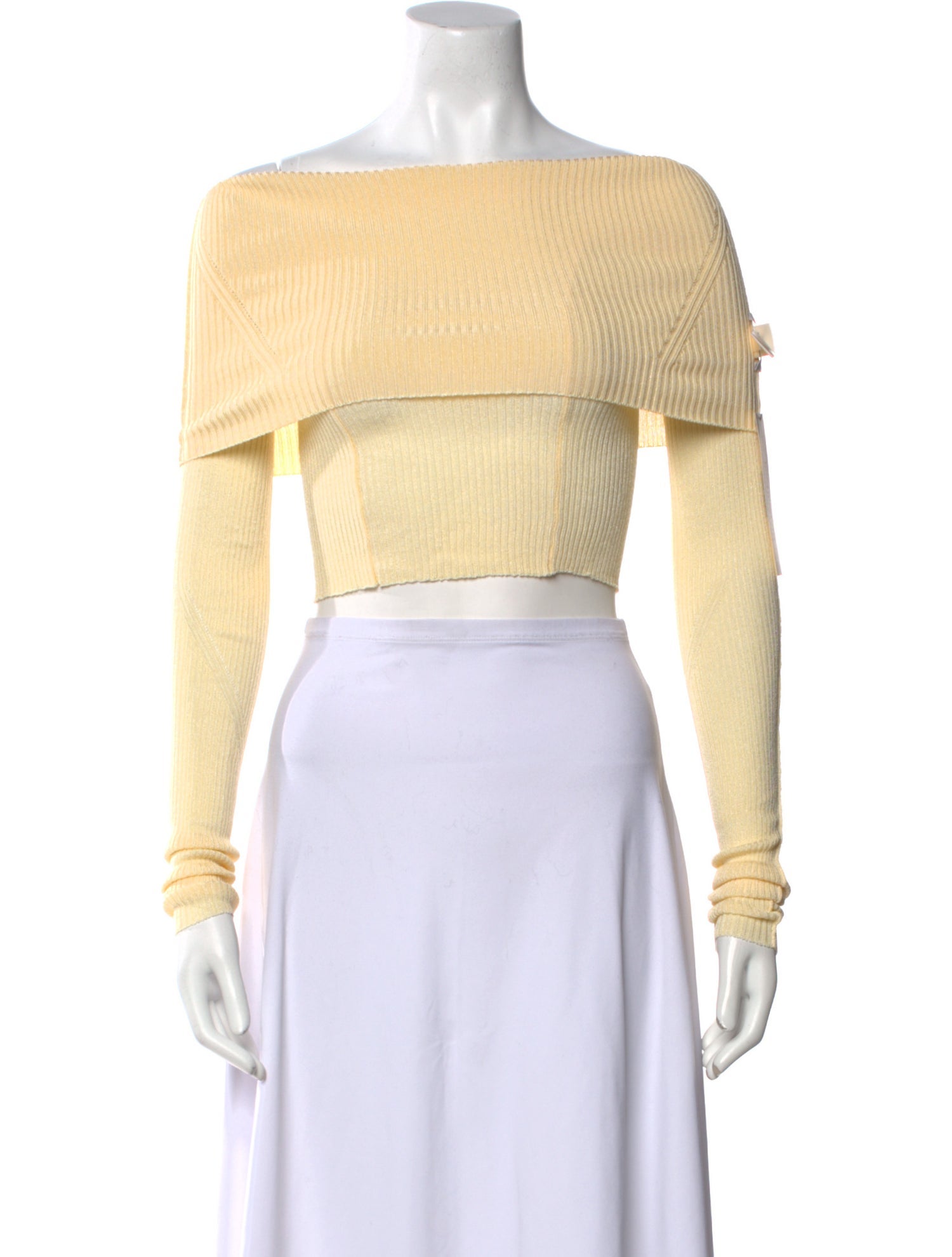 Anna October Off-The-Shoulder Long Sleeve Crop Top