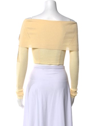 Anna October Off-The-Shoulder Long Sleeve Crop Top