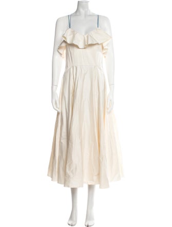 Anna October Square Neckline Midi Length Dress