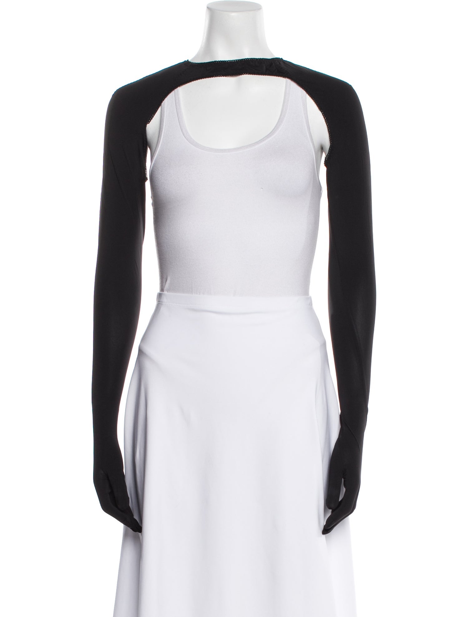 Anna October Square Neckline Long Sleeve Crop Top