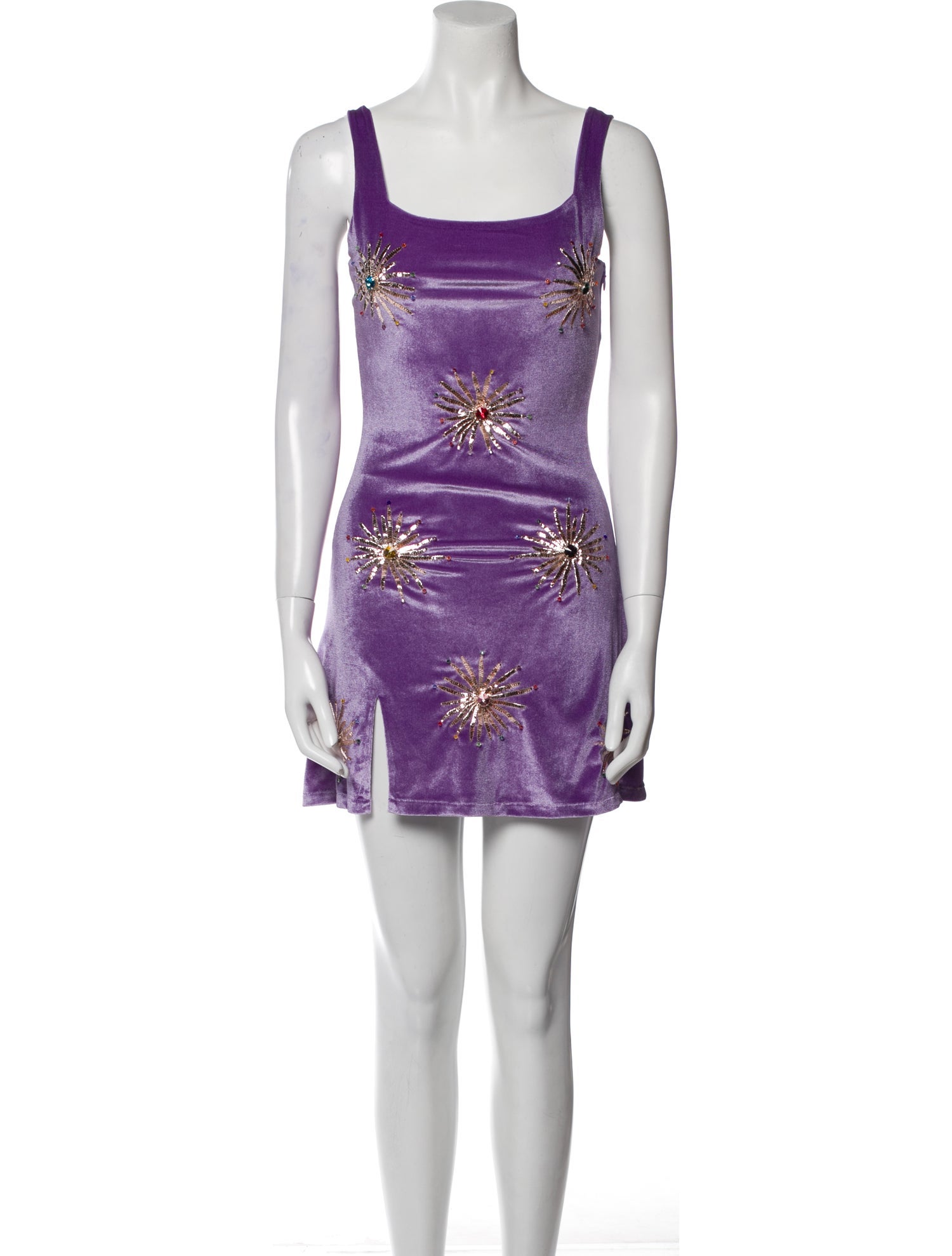 Oceanus Floral Print Mini Dress