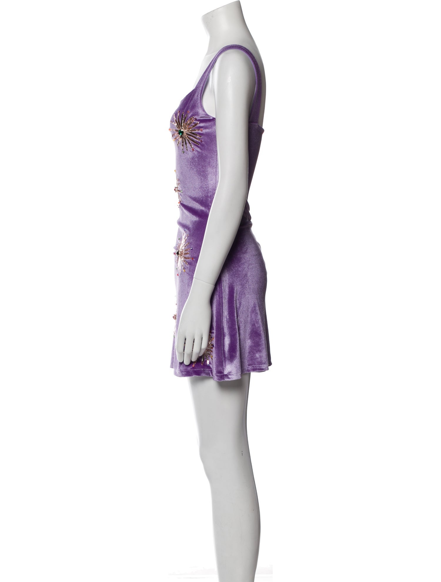 Oceanus Floral Print Mini Dress