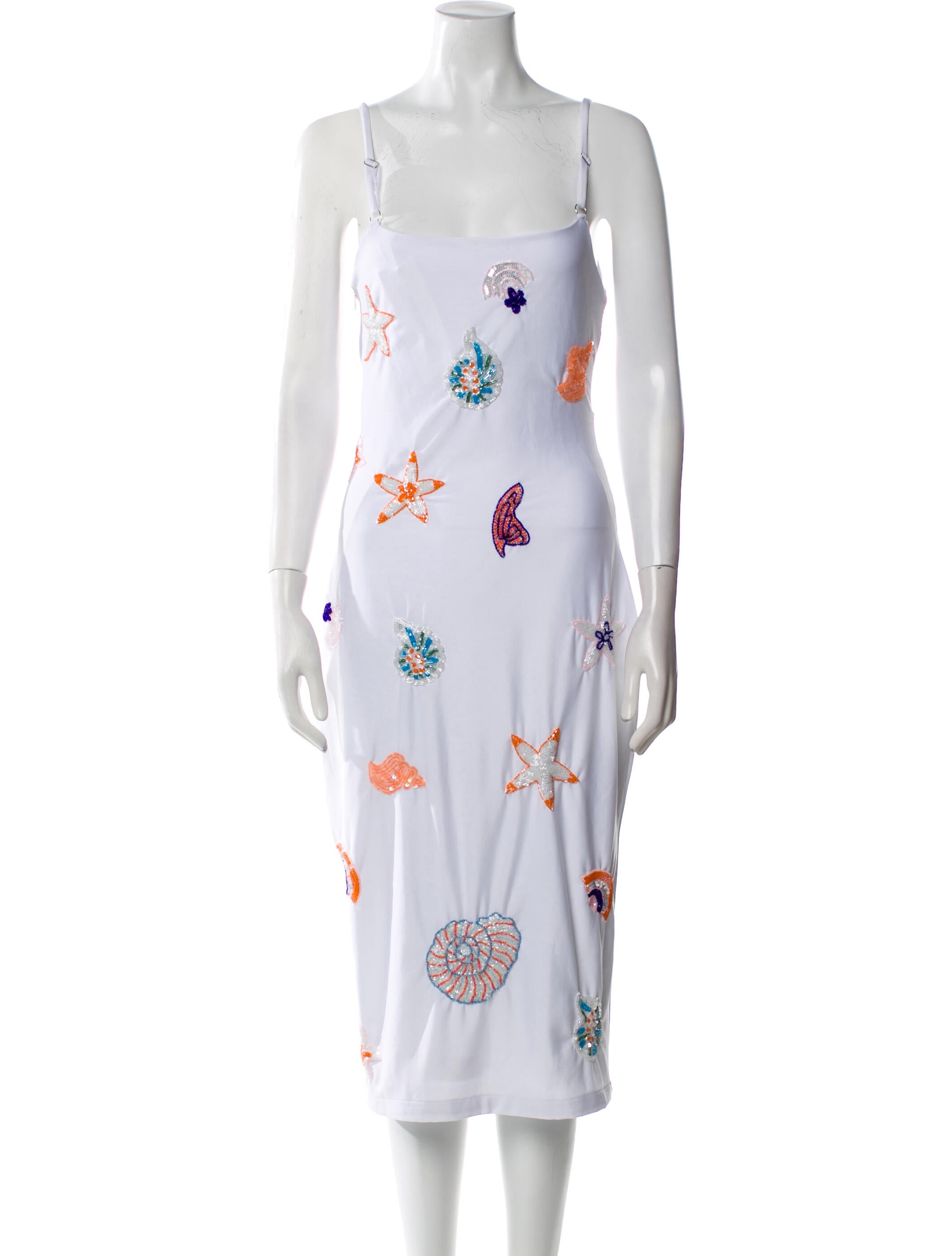 Oceanus Floral Print Midi Length Dress w/ Tags