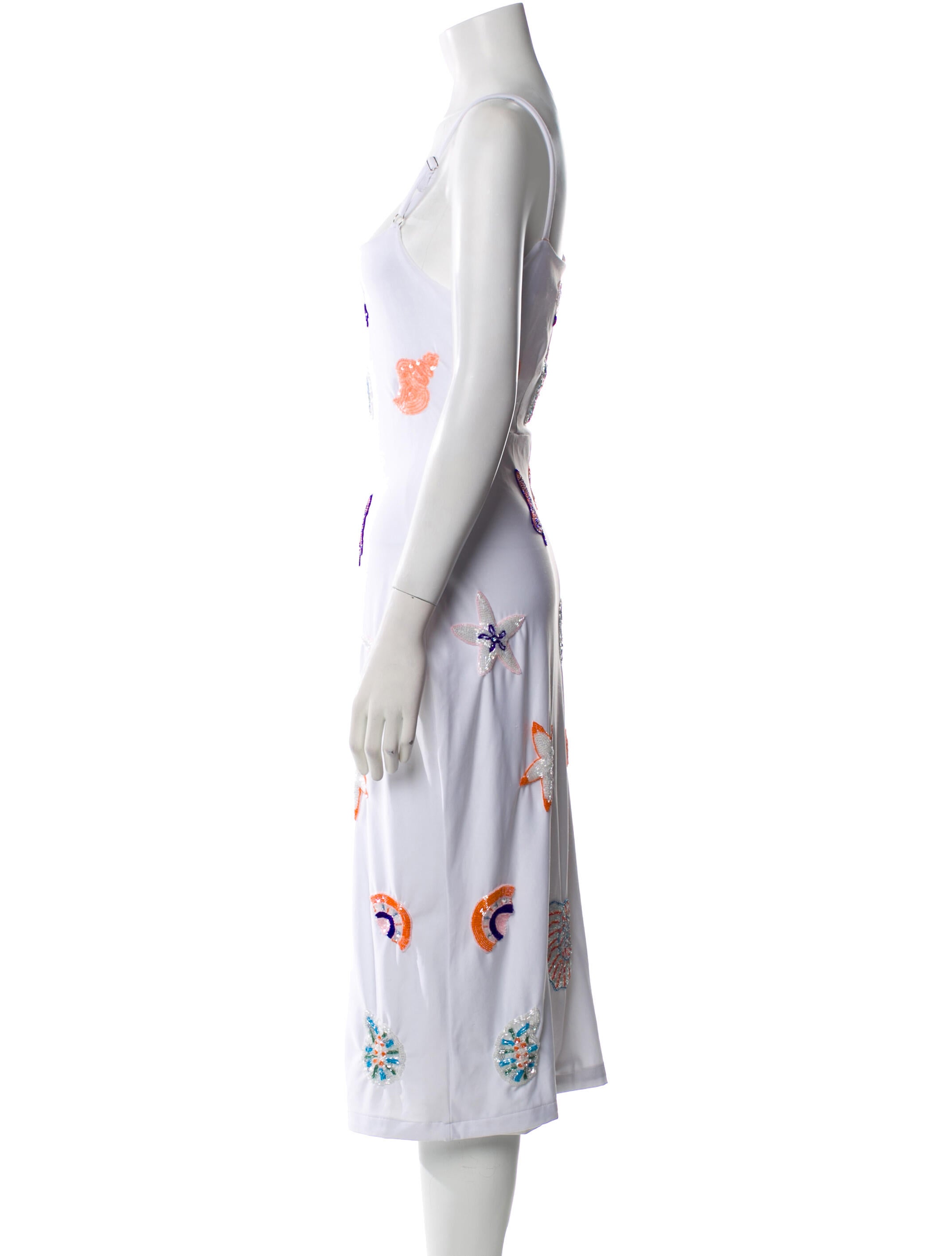 Oceanus Floral Print Midi Length Dress w/ Tags