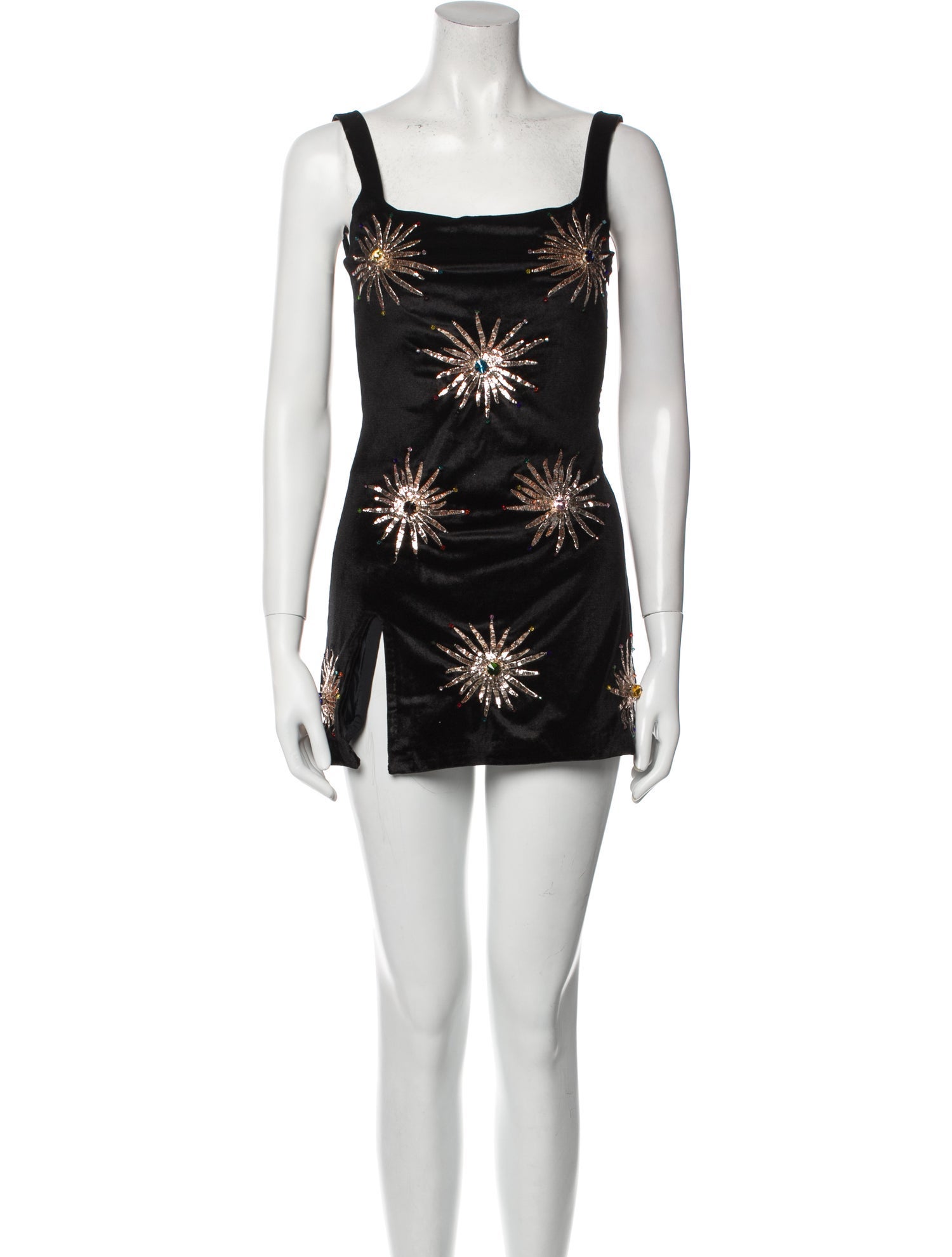 Oceanus Velvet Mini Dress