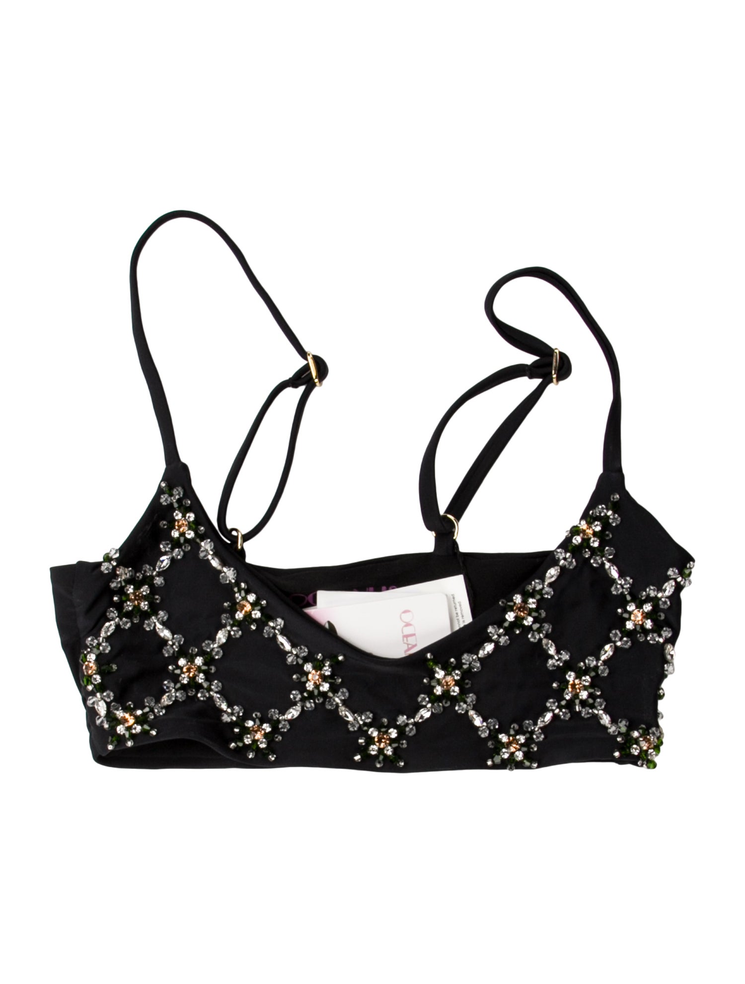 Oceanus Patterned Crystal Embellishments Top w/ Tags