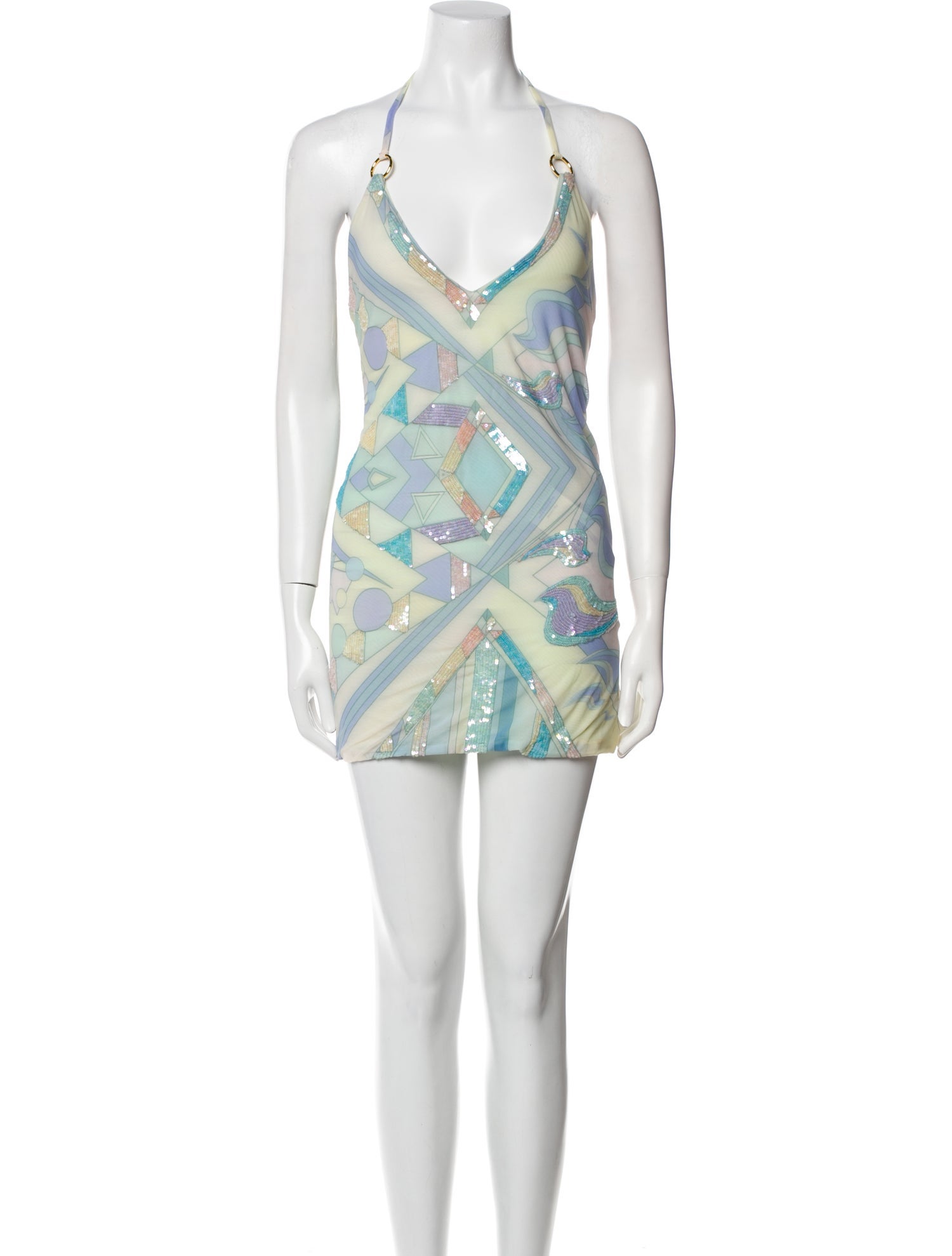 Oceanus Printed Mini Dress