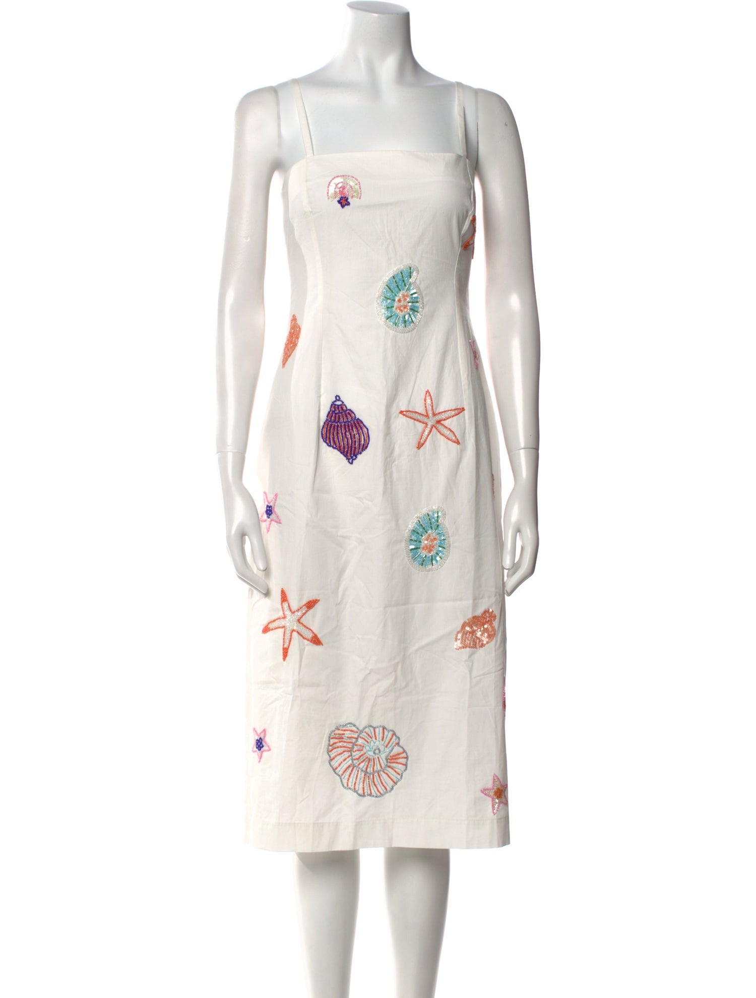 Oceanus Floral Print Midi Length Dress w/ Tags