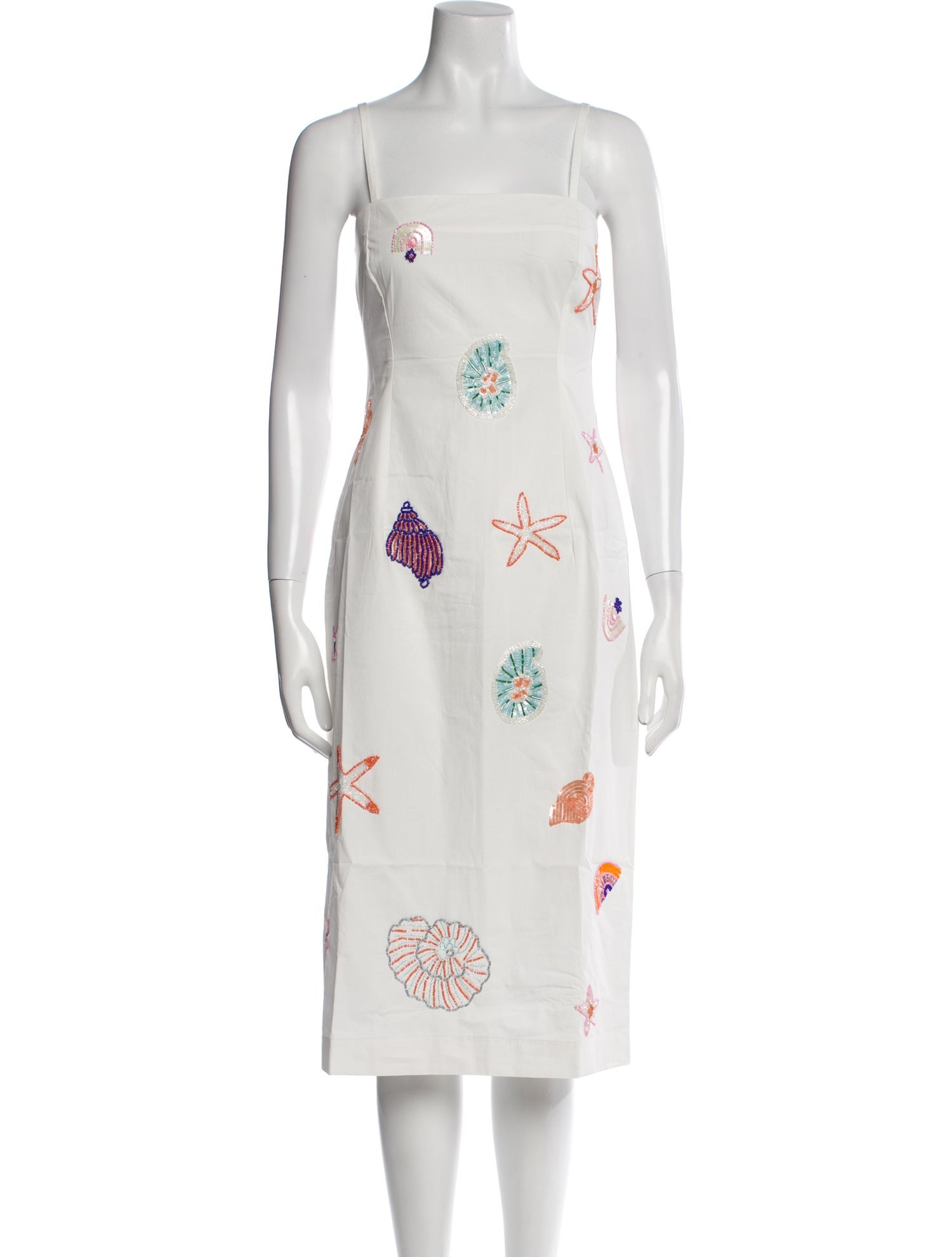 Oceanus Printed Knee-Length Dress w/ Tags