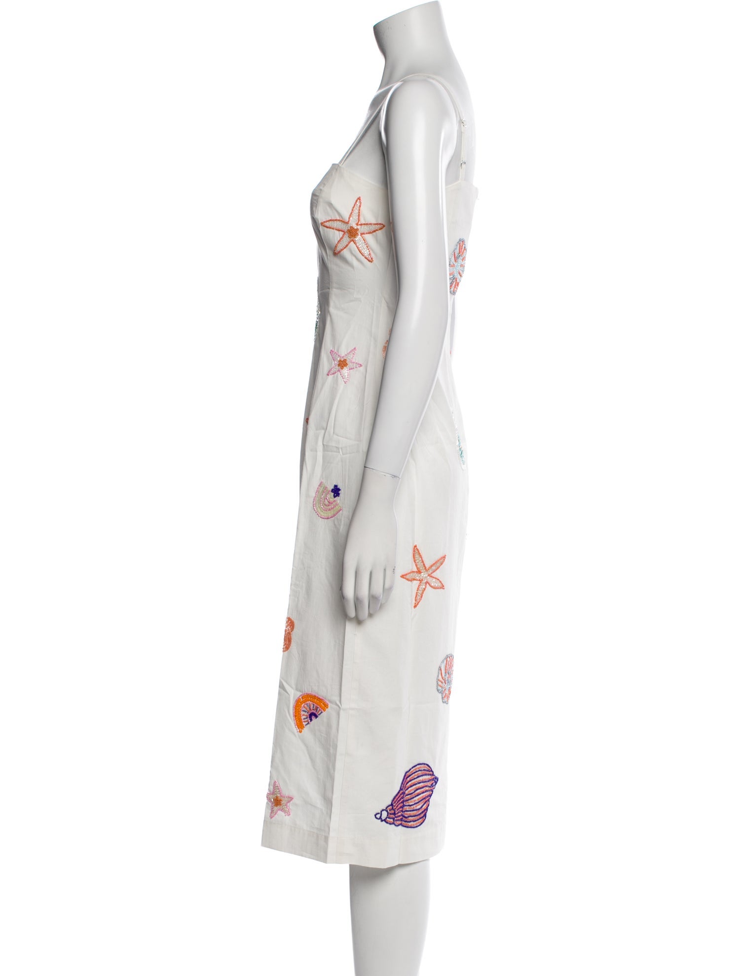 Oceanus Printed Knee-Length Dress w/ Tags