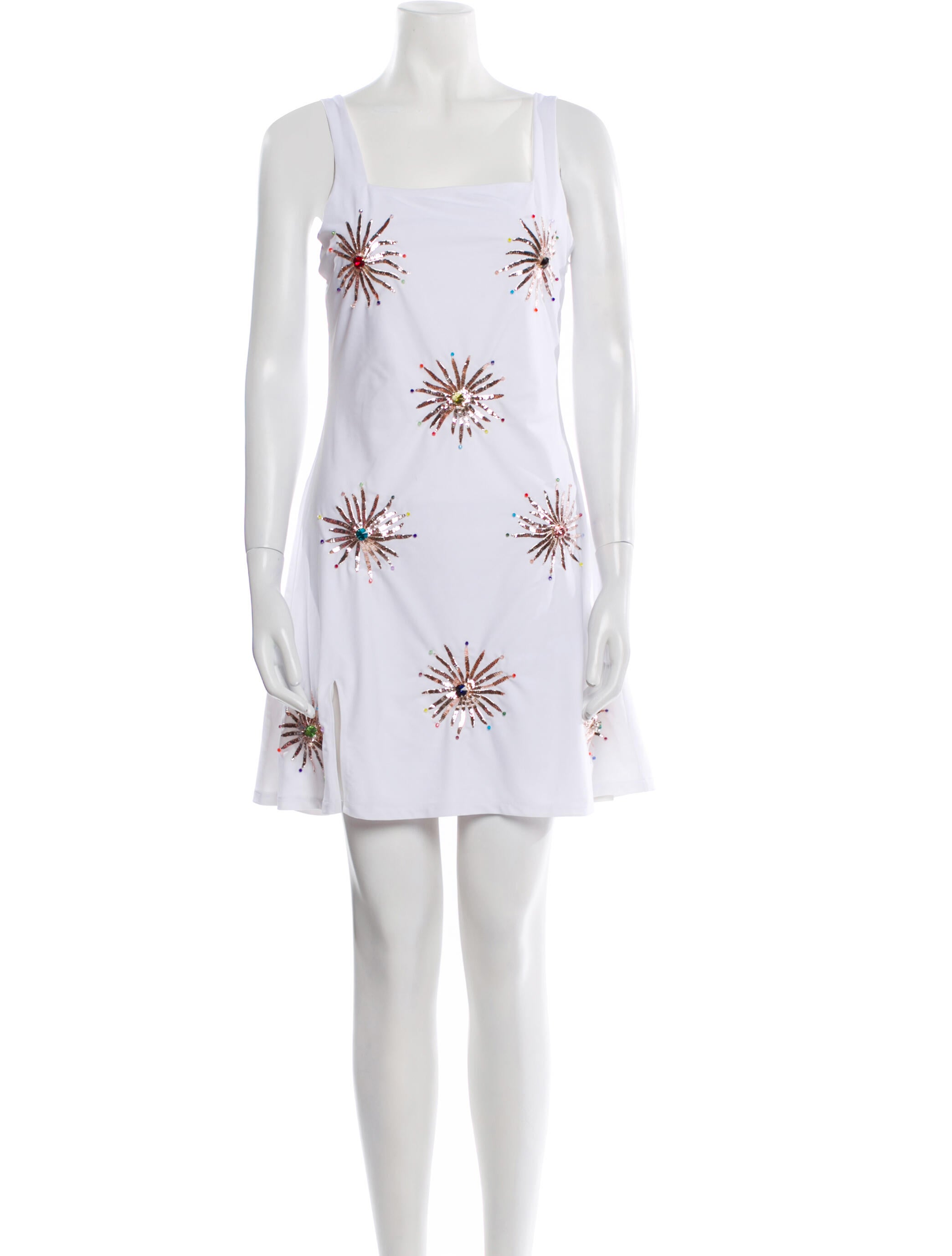 Oceanus Floral Print Mini Dress