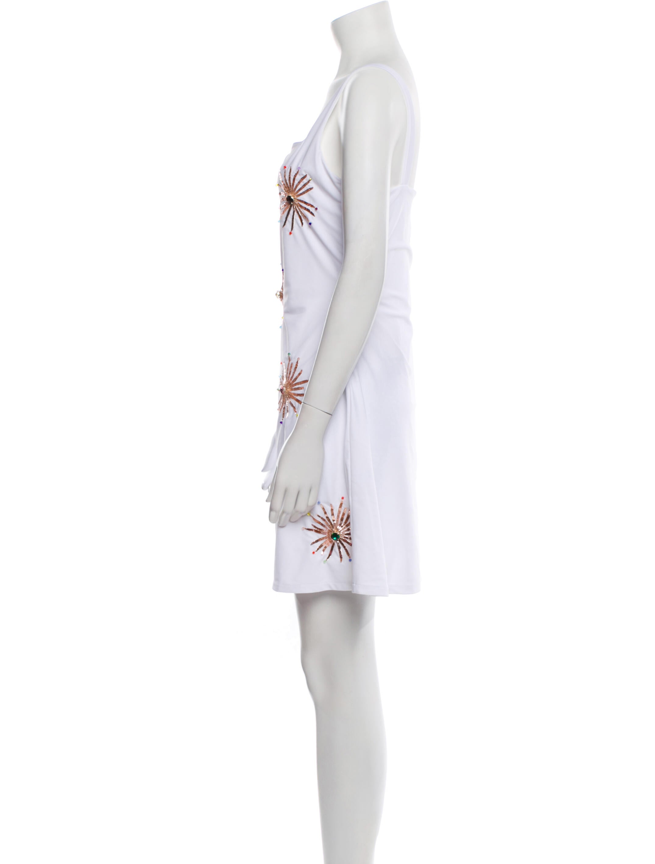 Oceanus Floral Print Mini Dress