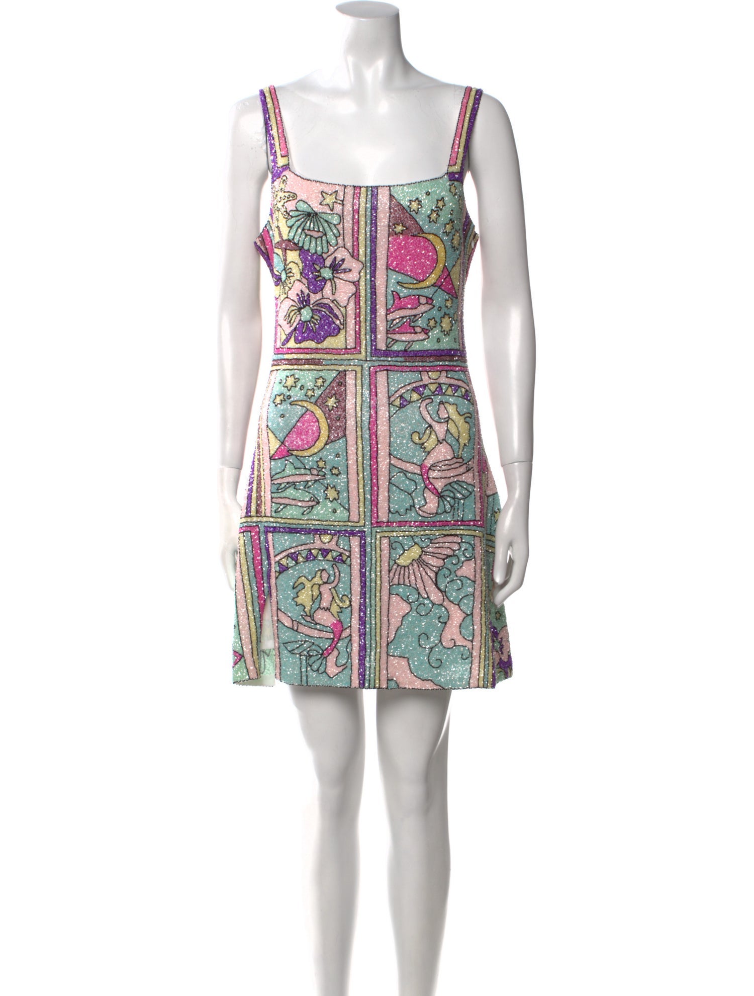 Oceanus Printed Mini Dress