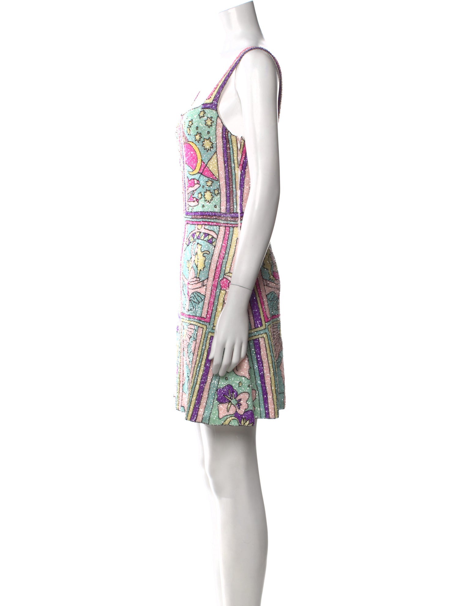 Oceanus Printed Mini Dress