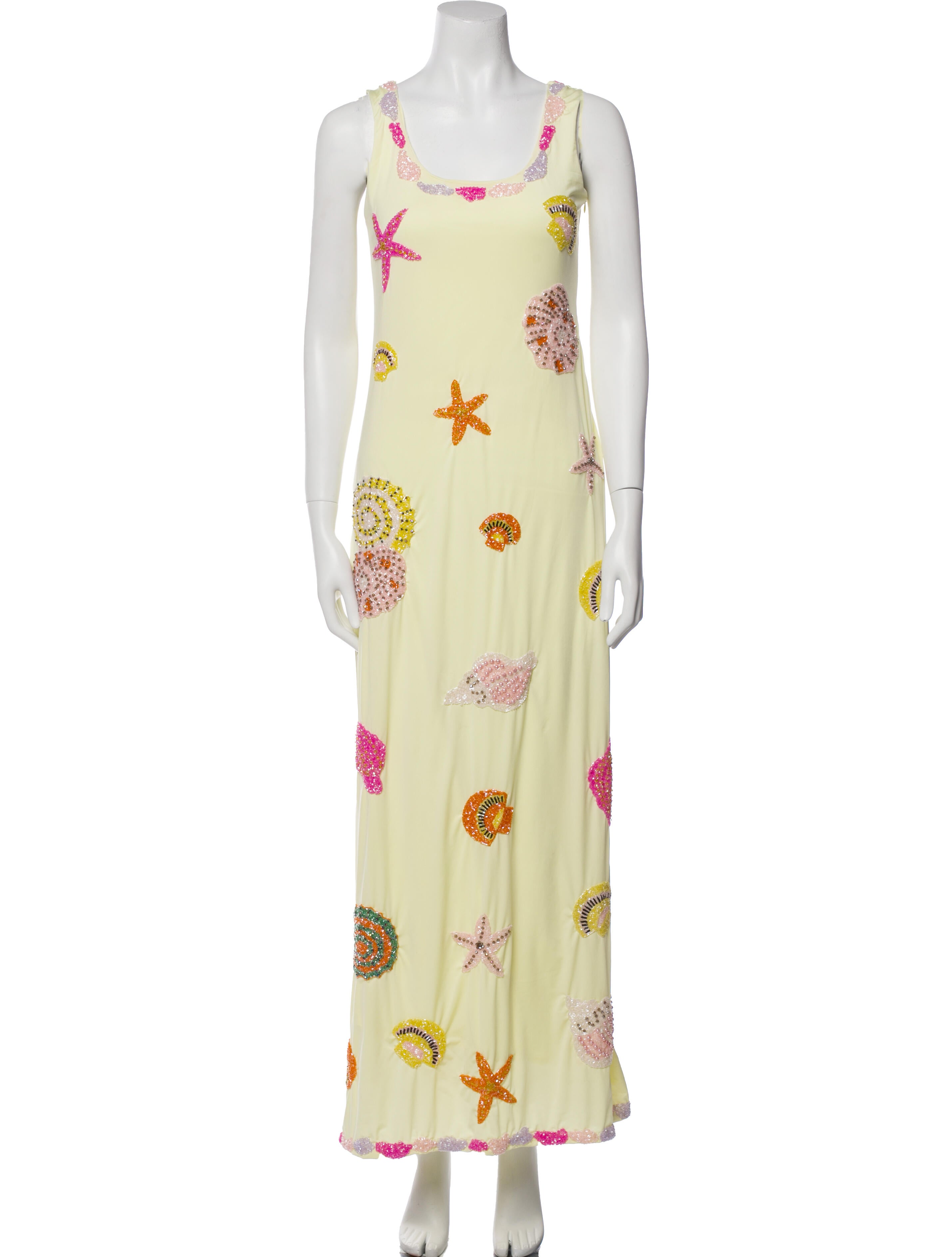 Oceanus Floral Print Long Dress