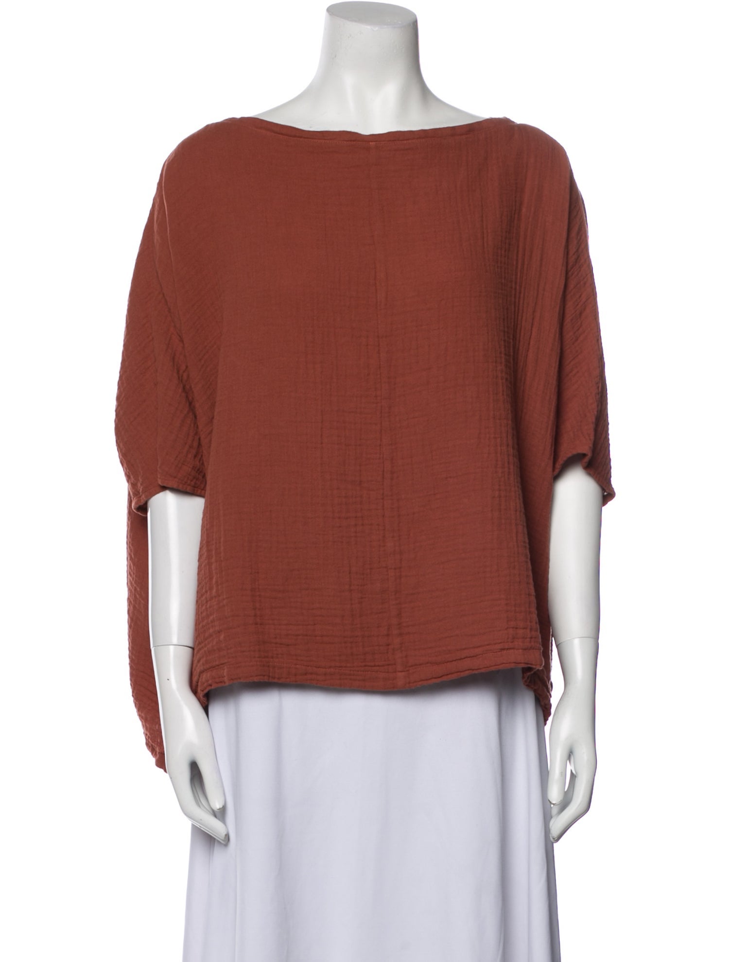 ocean+main Bateau Neckline Three-Quarter Sleeve Blouse