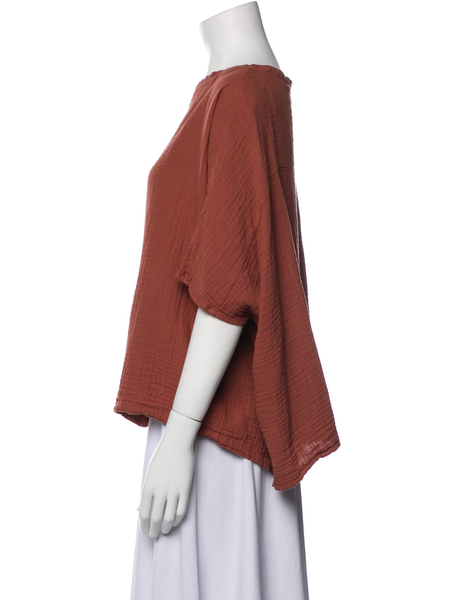 ocean+main Bateau Neckline Three-Quarter Sleeve Blouse