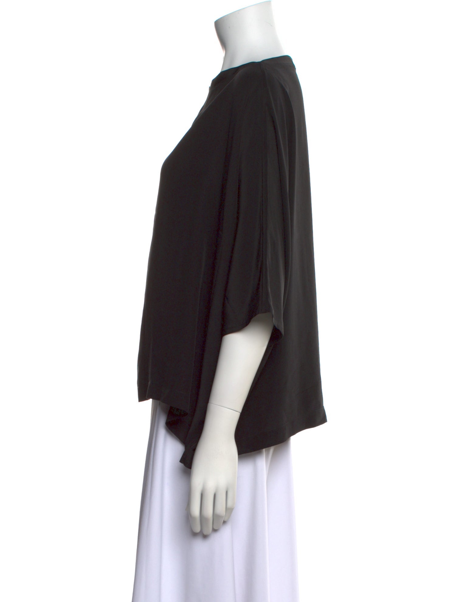 ocean+main Silk Bateau Neckline Blouse