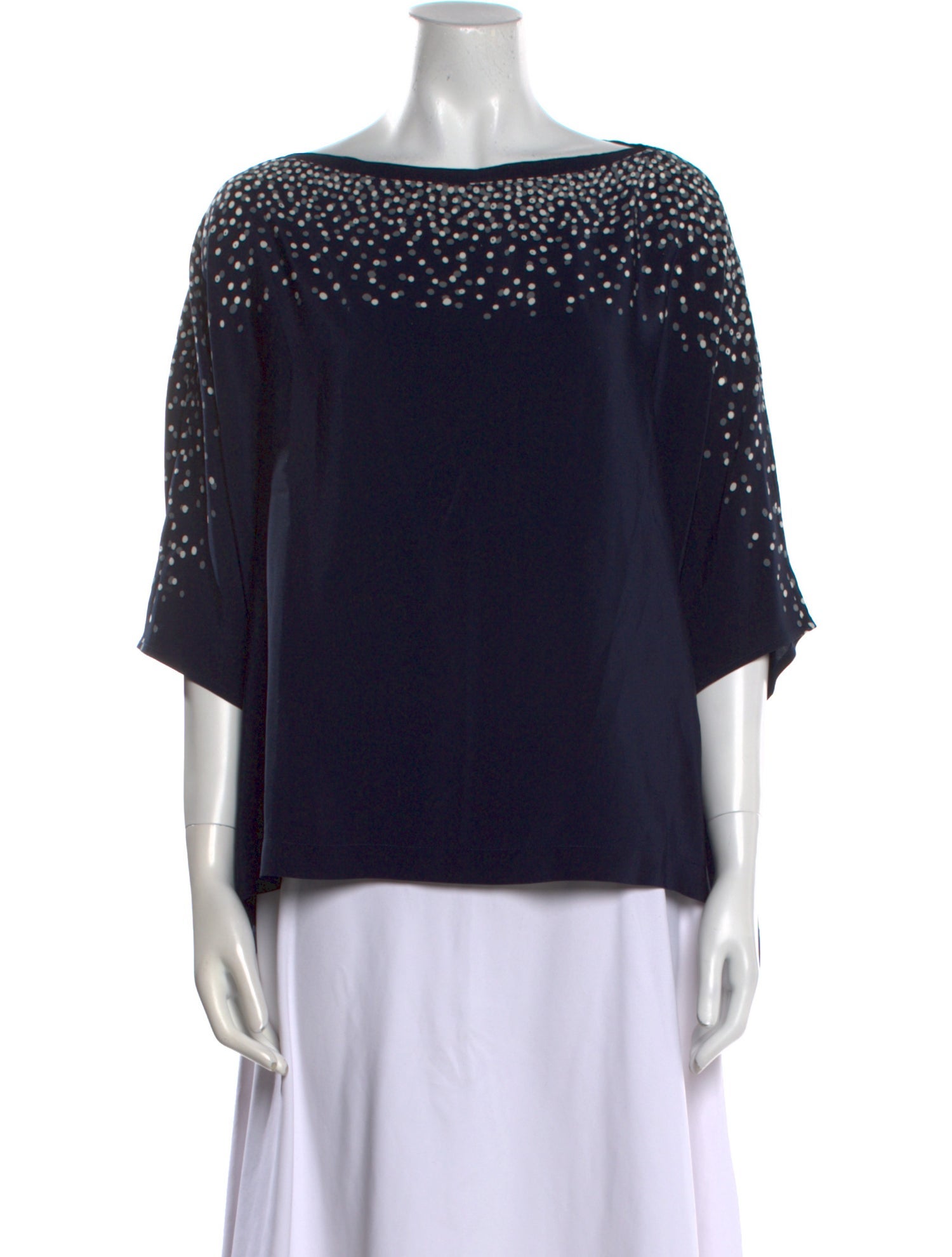 ocean+main Silk Bateau Neckline Blouse