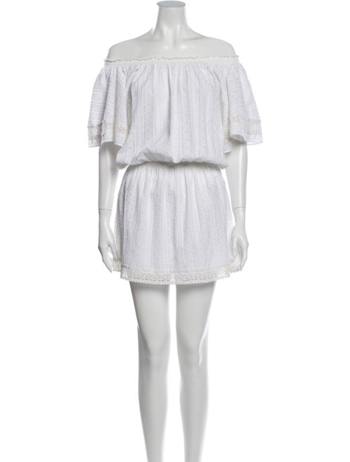 Melissa Odabash Off-The-Shoulder Mini Dress White